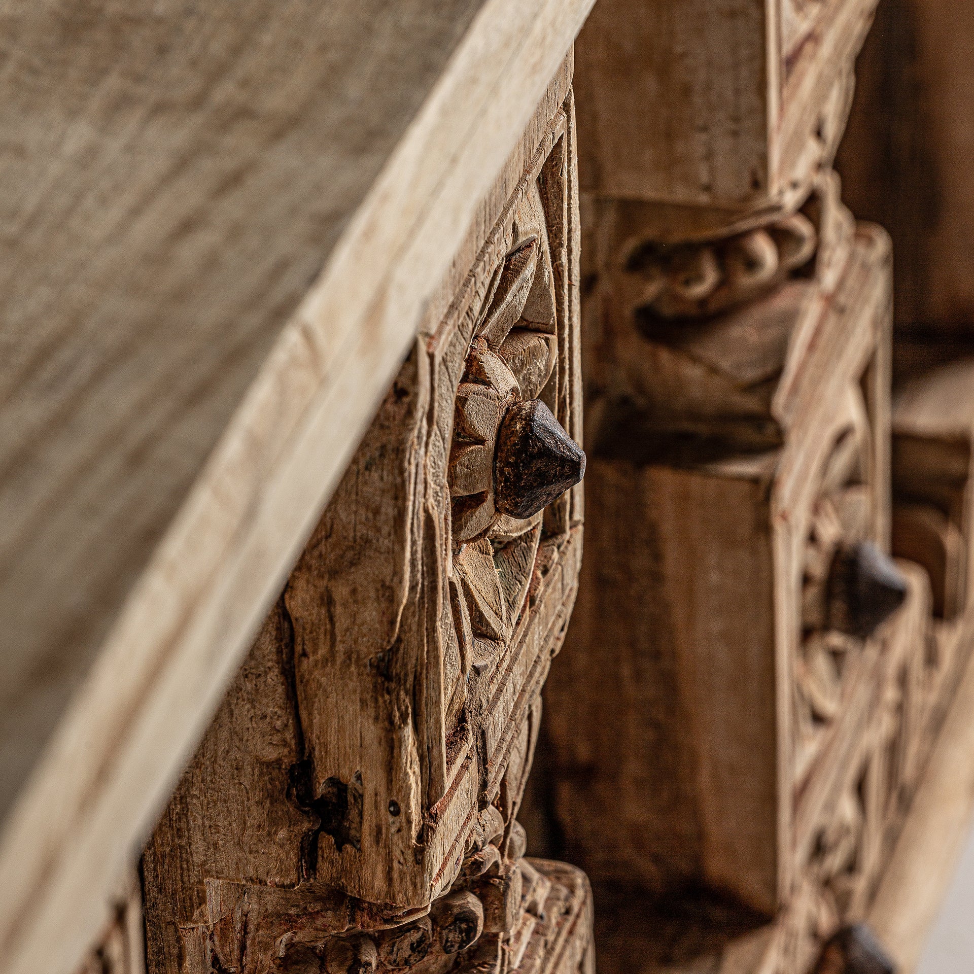 Phalodi Mango Wood TV Stand - Ethnic Style Brown Finish