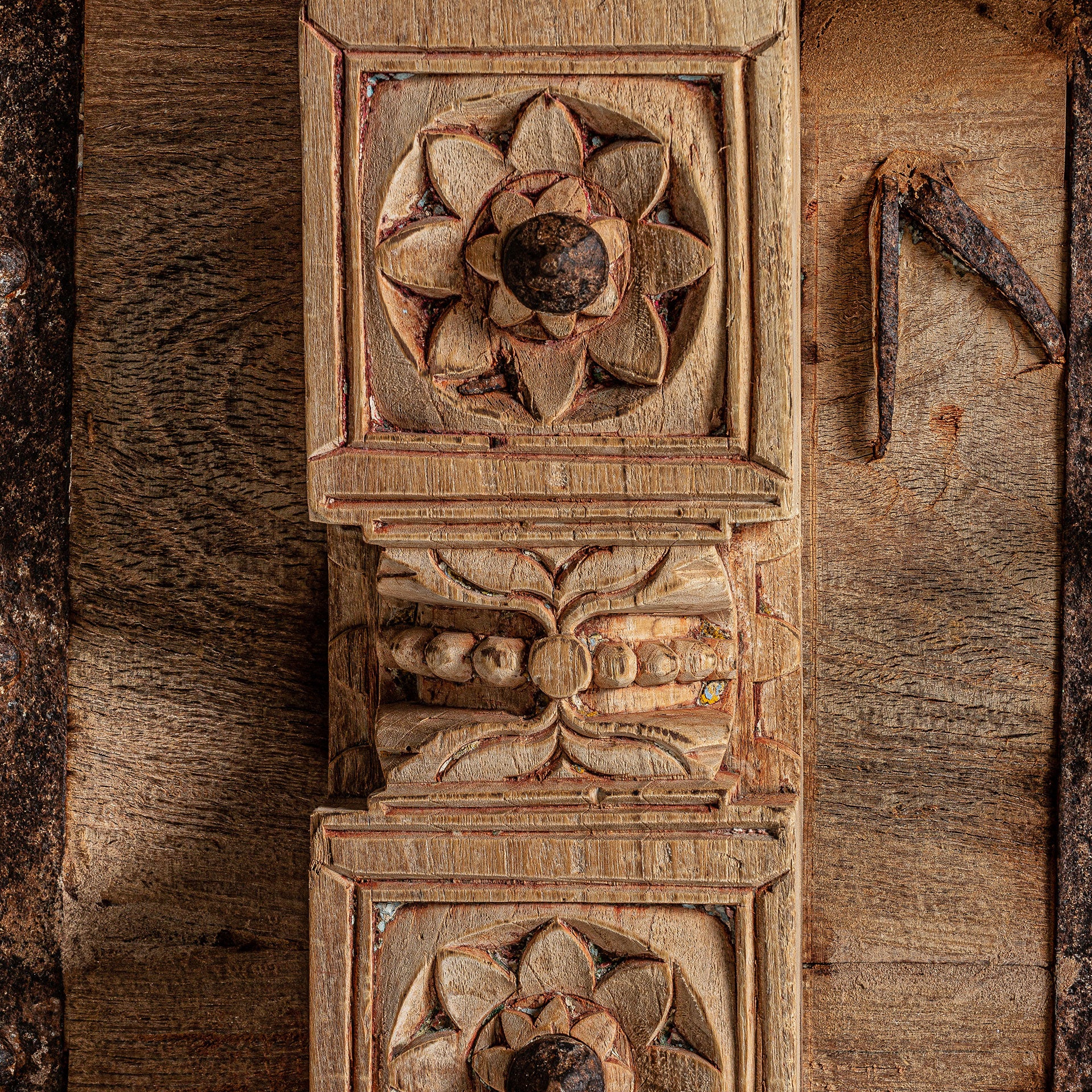 Phalodi Mango Wood TV Stand - Ethnic Style Brown Finish