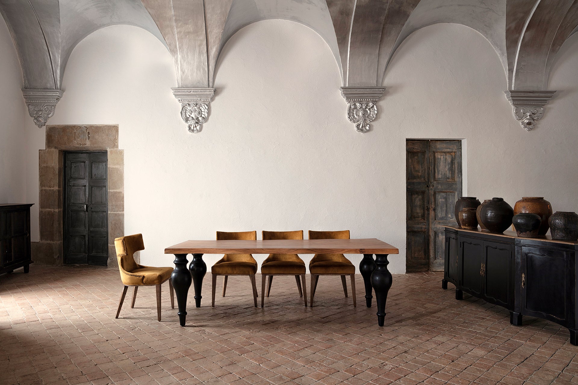 Malda Colonial Ceramic Vase - Brown Tones Handcrafted