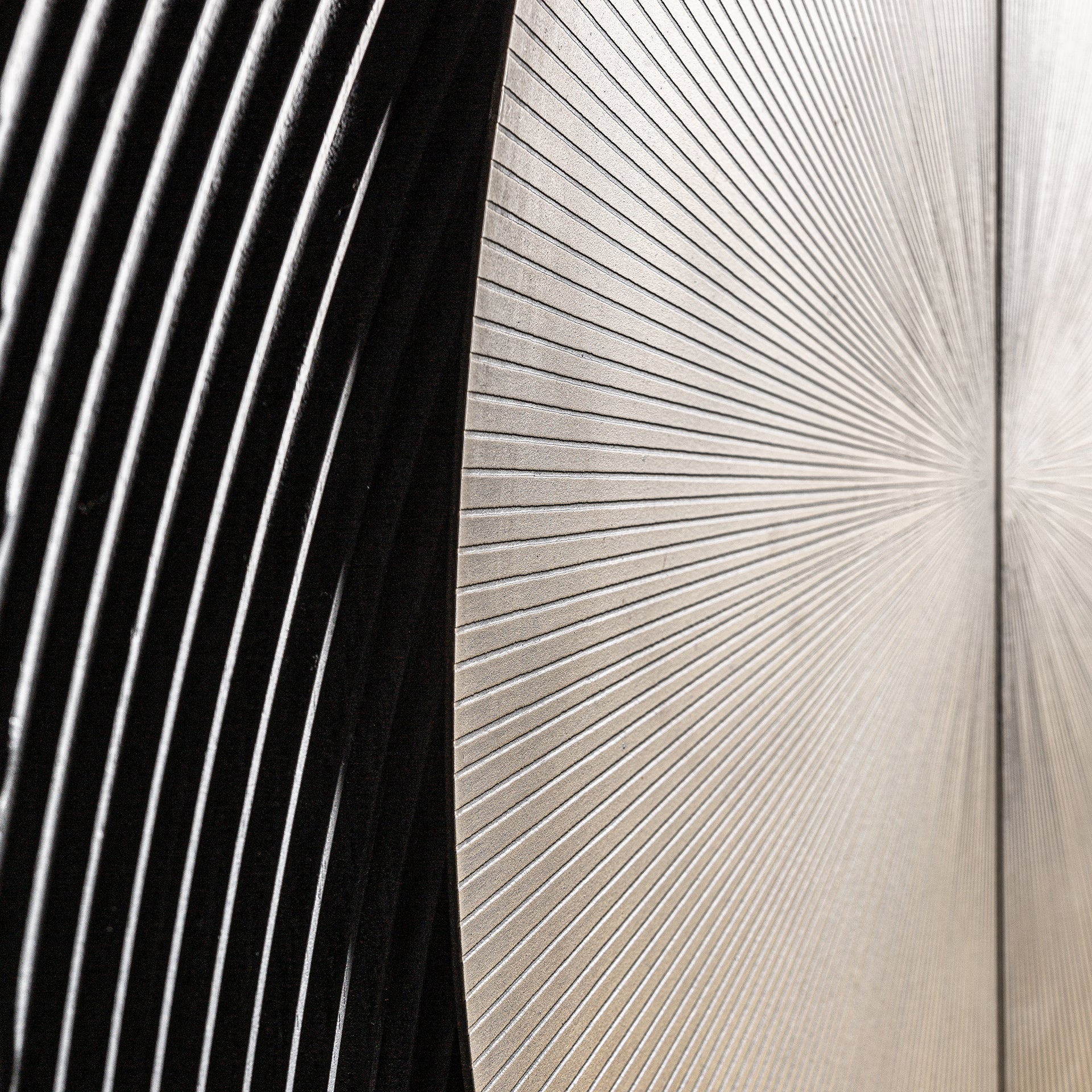 Dobeln Art Deco Wardrobe - Black Mango Wood with Gold Accents