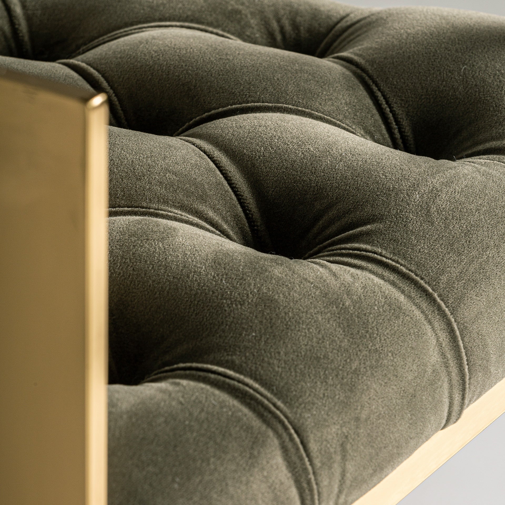 Art Deco Green Stool - Pine & Stainless Steel High Stool