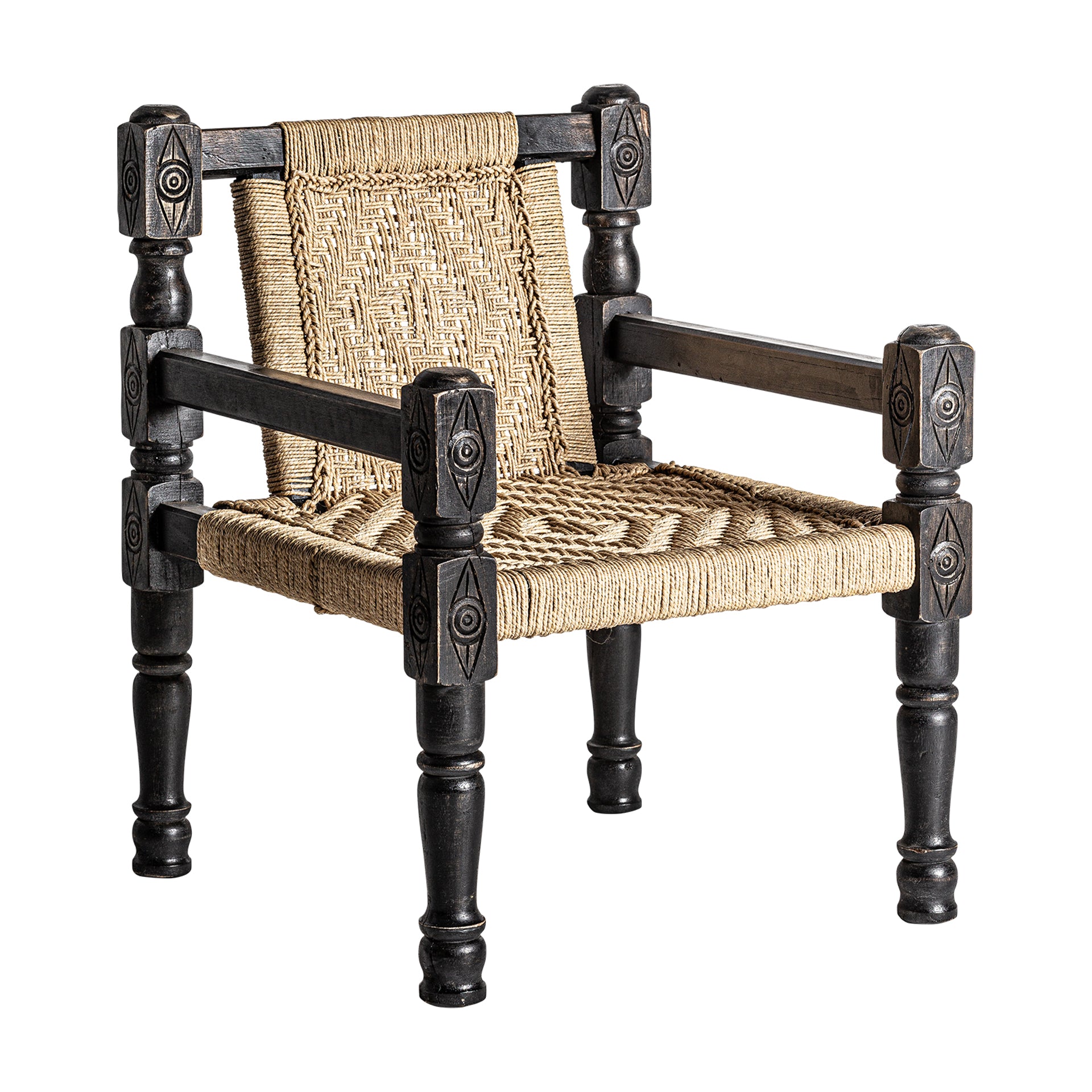 Backlyn Reclaimed Wood & Rope Armchair