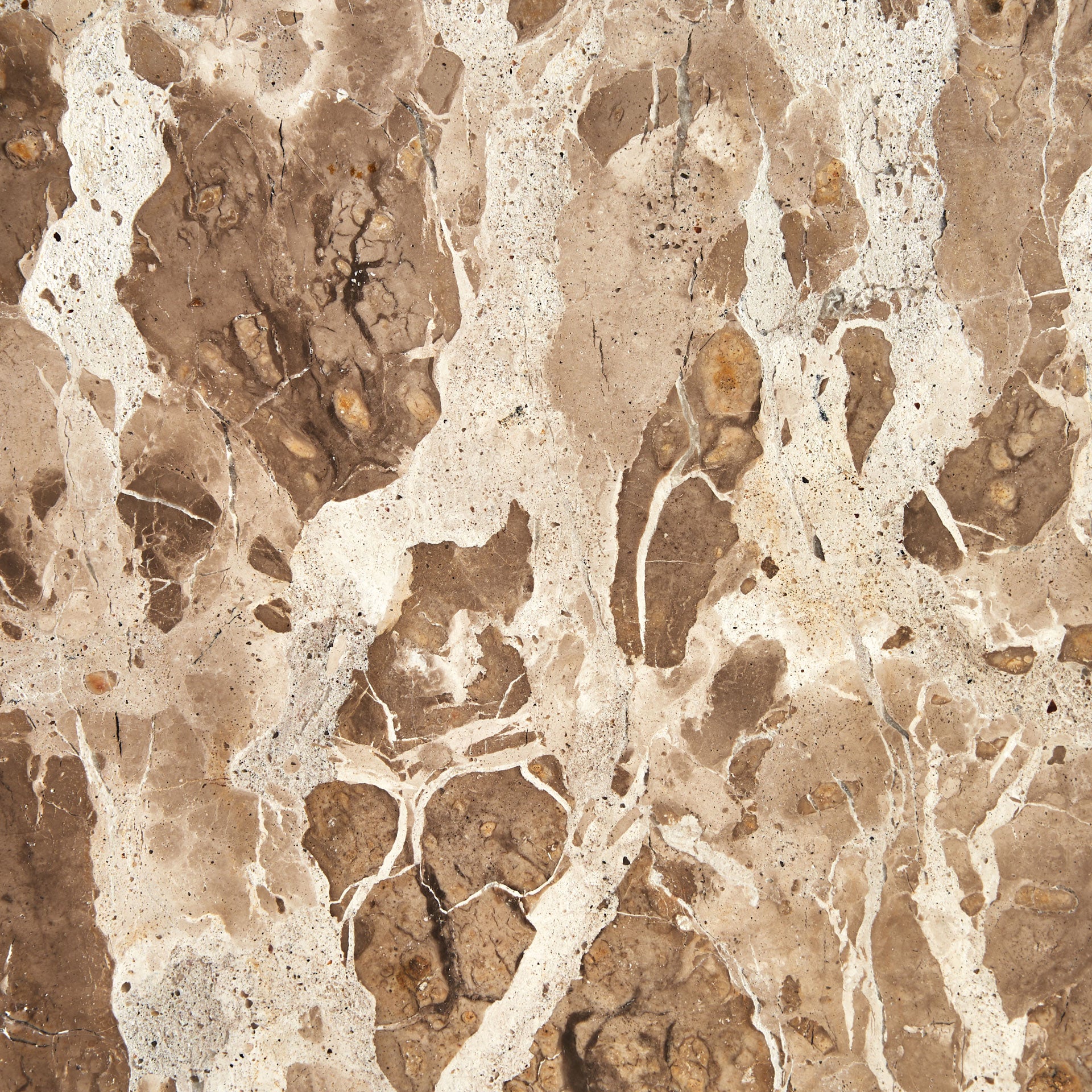 Grov Art Deco Side Table - Beige Marble Luxury Accent