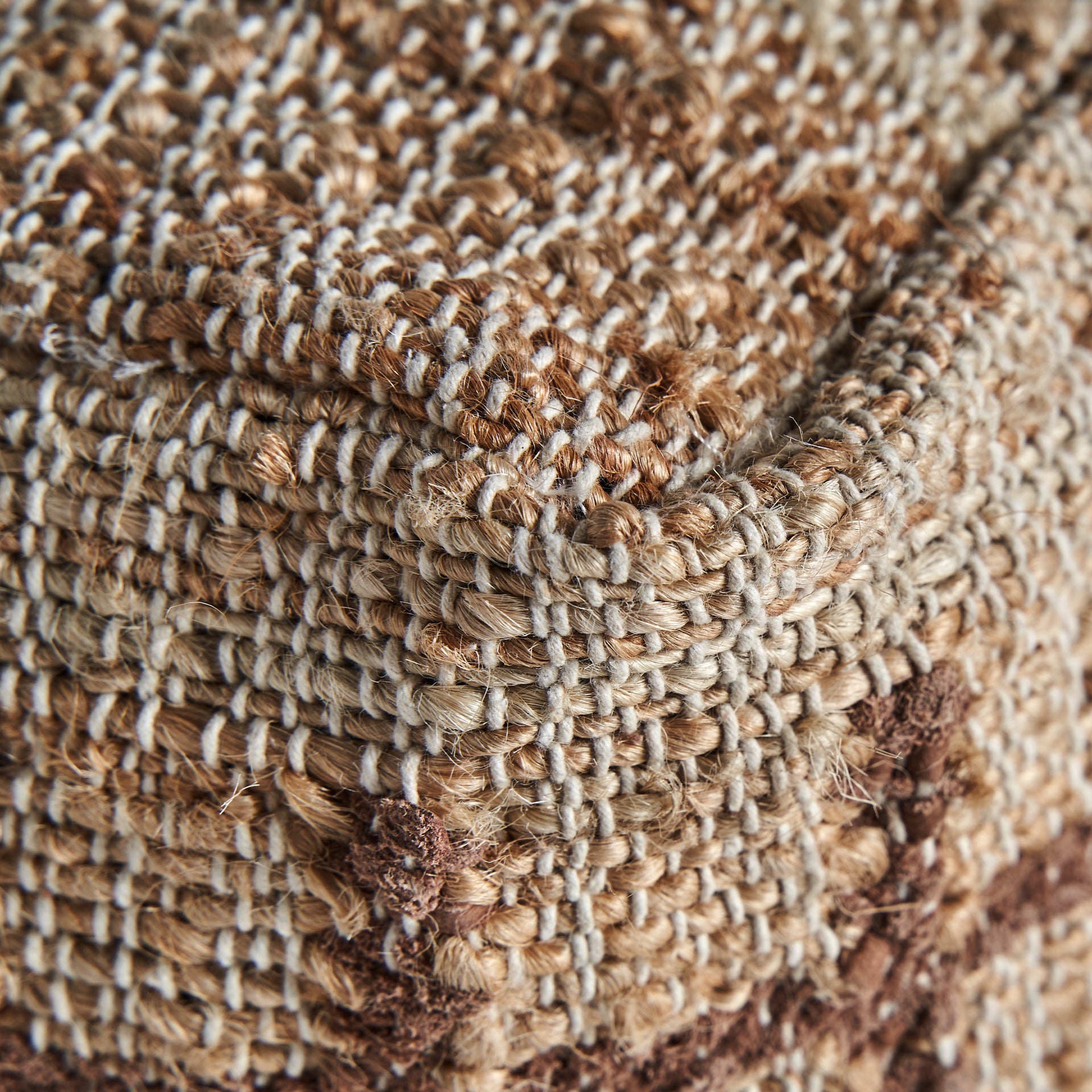 MITTÉN Boho Jute Puff Ottoman