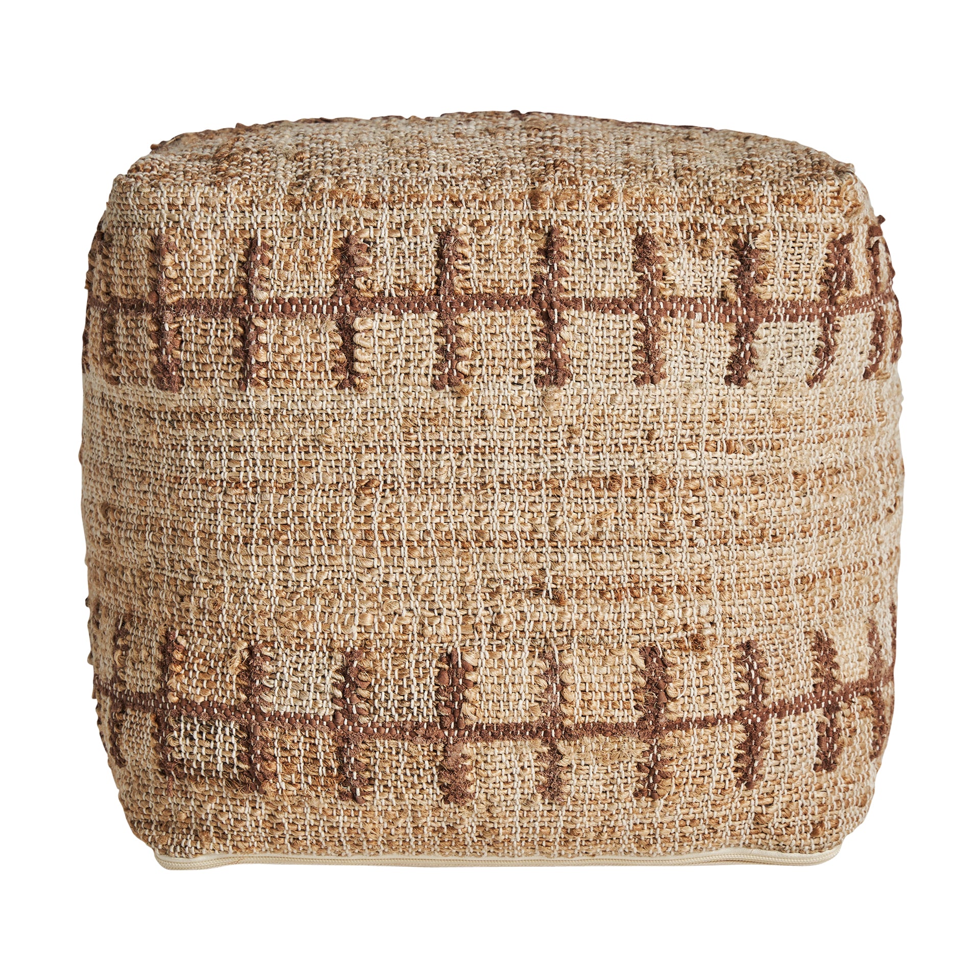 MITTÉN Boho Jute Puff Ottoman