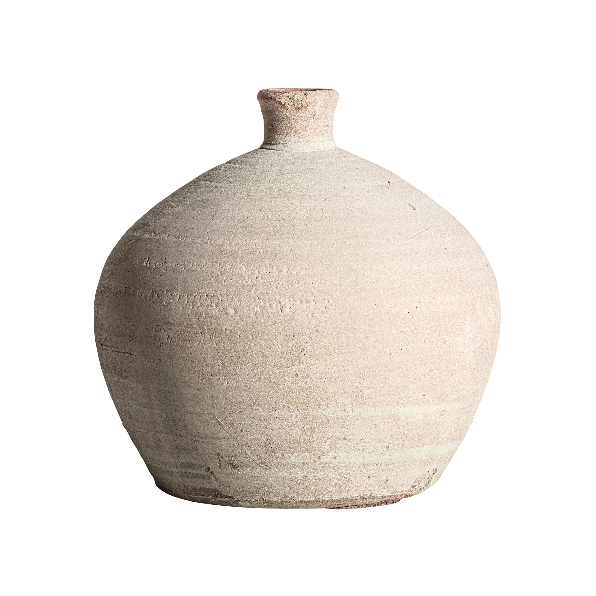 Kansara Clay Vase - Classic Cream Ceramic Centerpiece