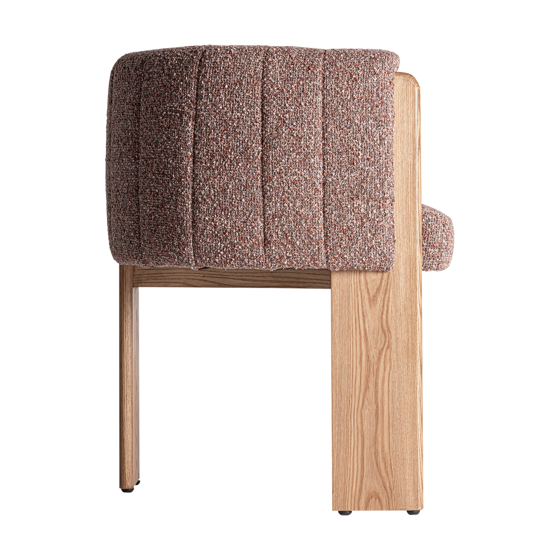 CLUNY Art Deco Chair - Oak Wood & Polyester Upholstery