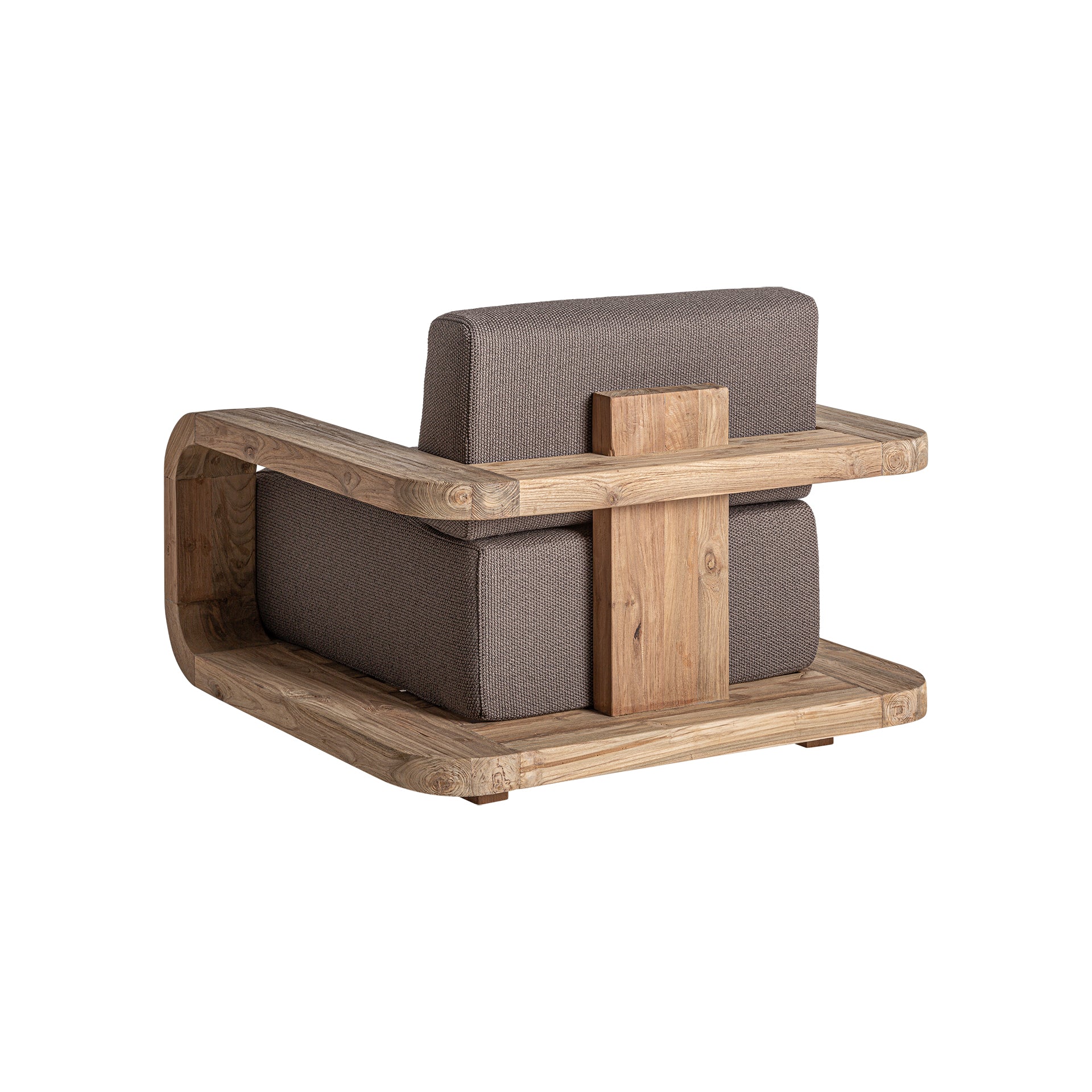 Corba Fåtölj – Kolonial järnvägsträ och återvunnen polypropen