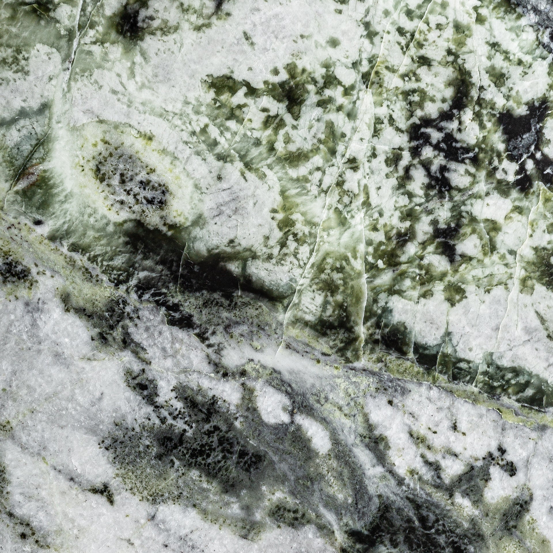 Art Deco Table Lamp - Green Marble & Gold Iron