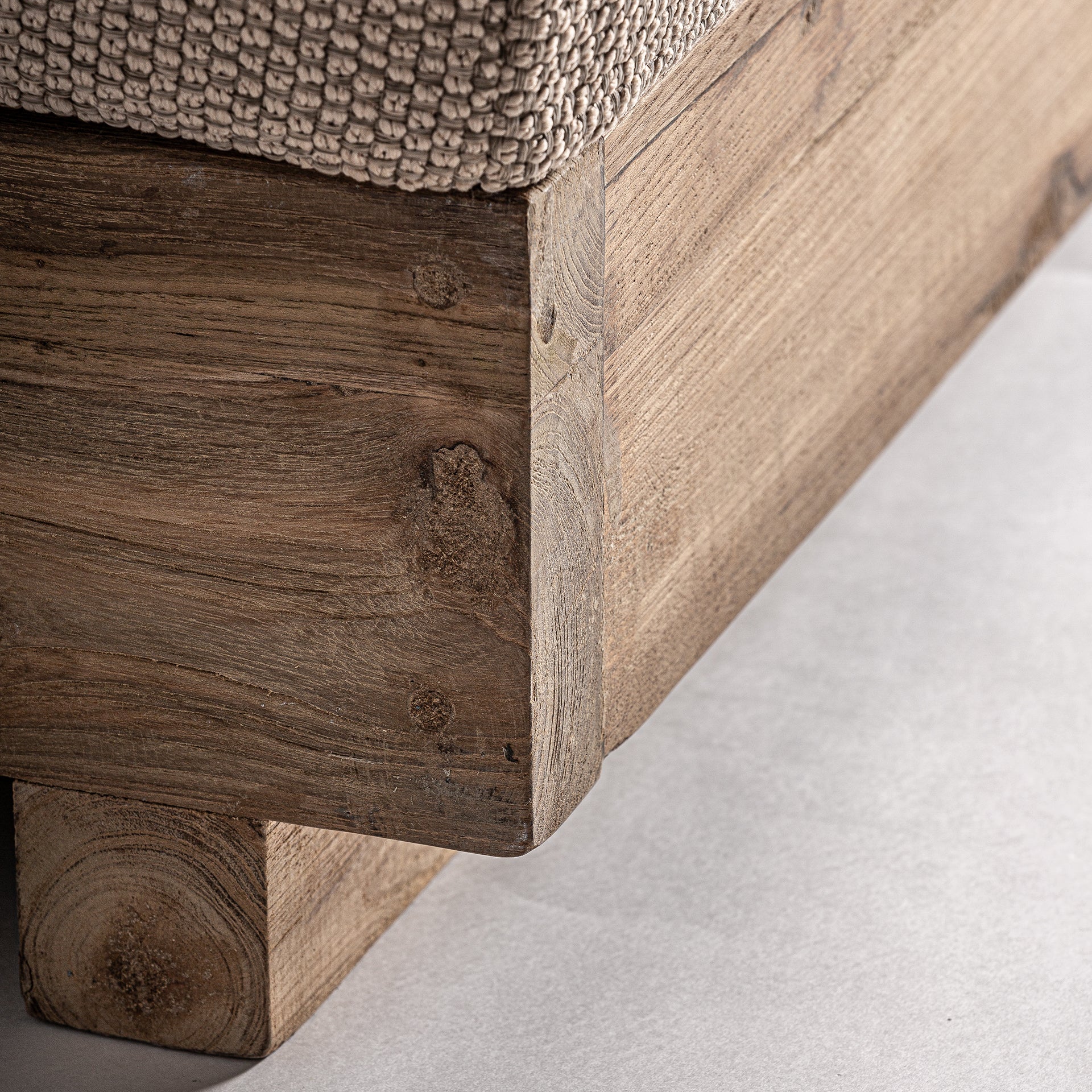 Pure Double Pool Chaise Lounge - Colonial Railway Wood