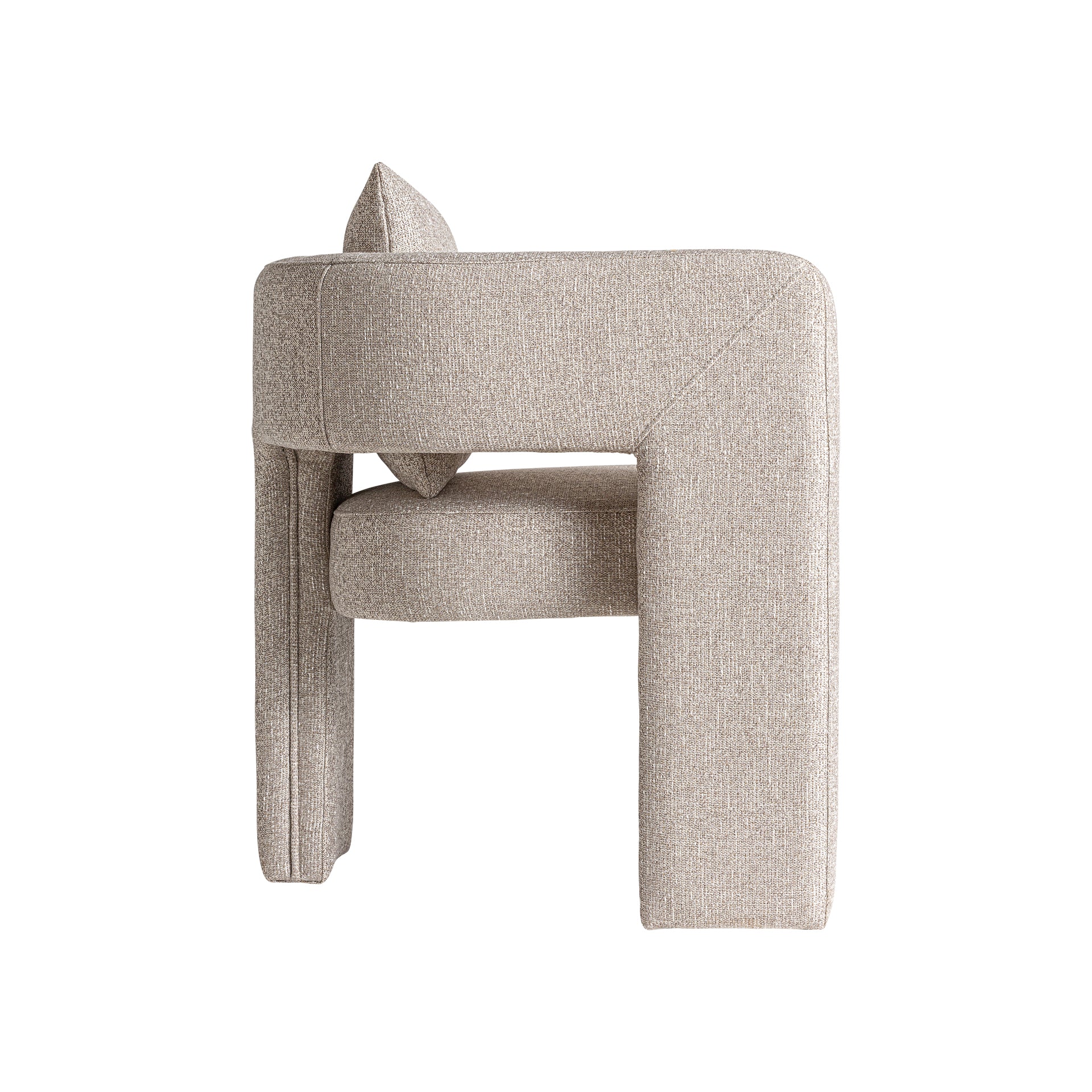 Halblech Art Deco Armchair - Ash Wood Beige & Polyester Removable