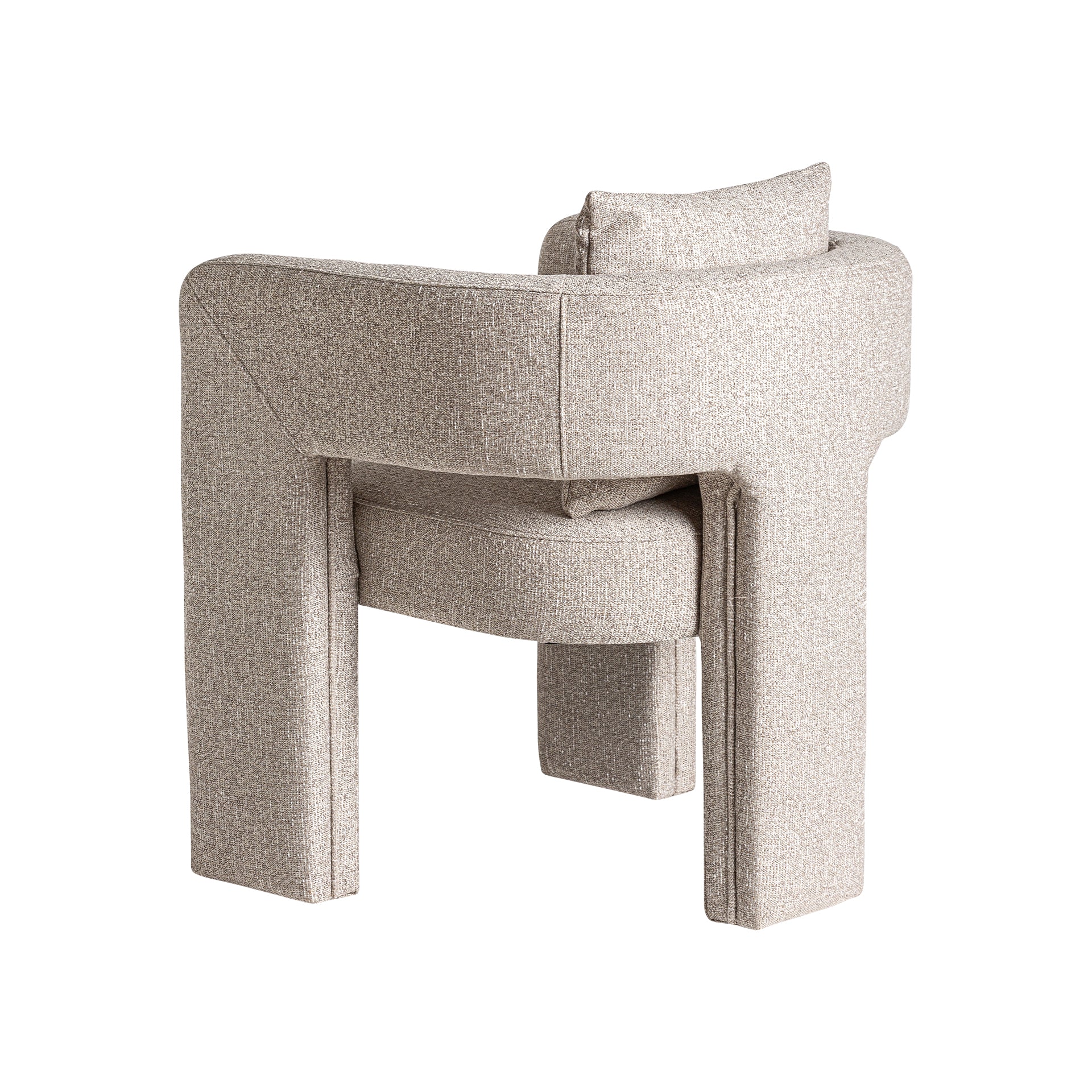 Halblech Art Deco Armchair - Ash Wood Beige & Polyester Removable