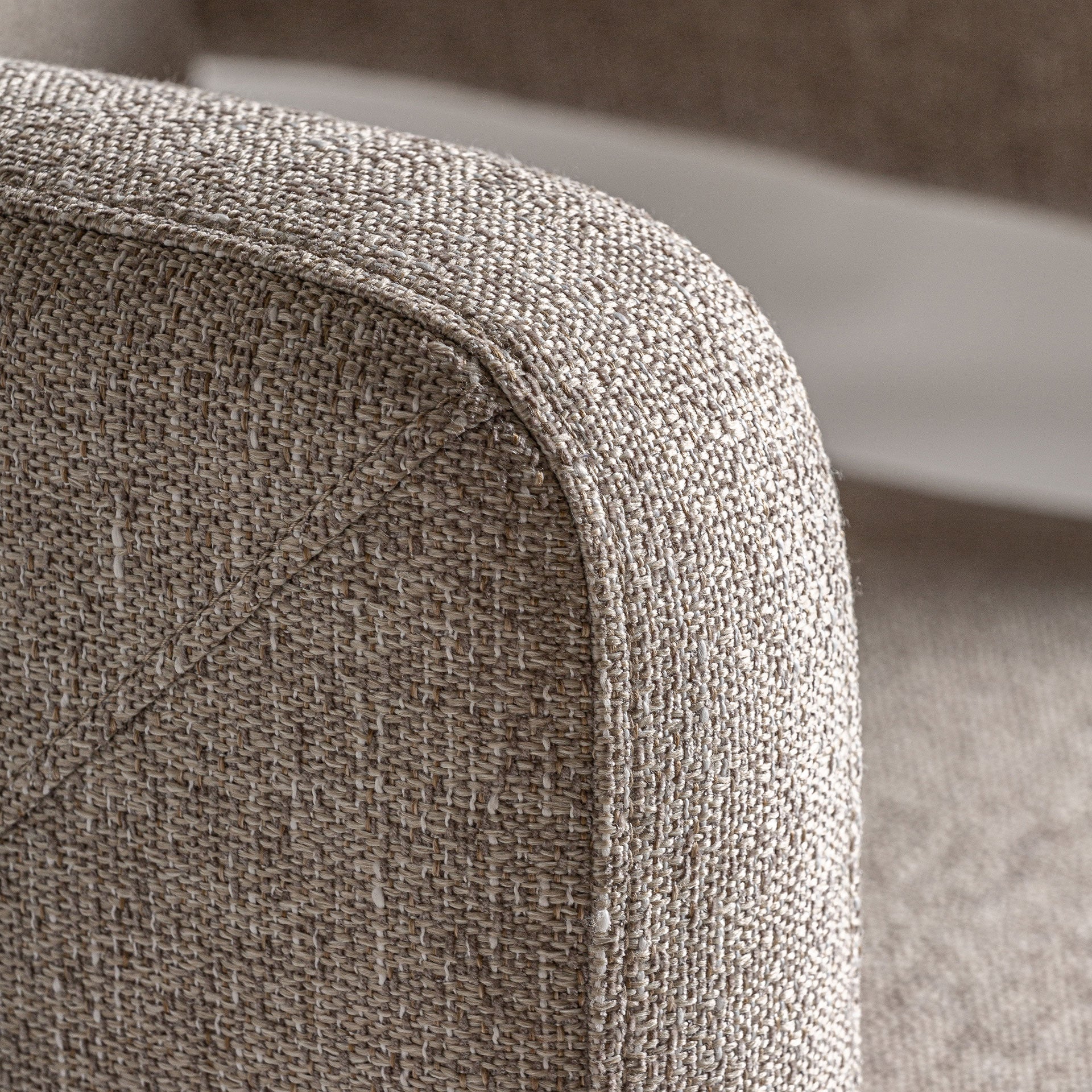 Halblech Art Deco Armchair - Ash Wood Beige & Polyester Removable