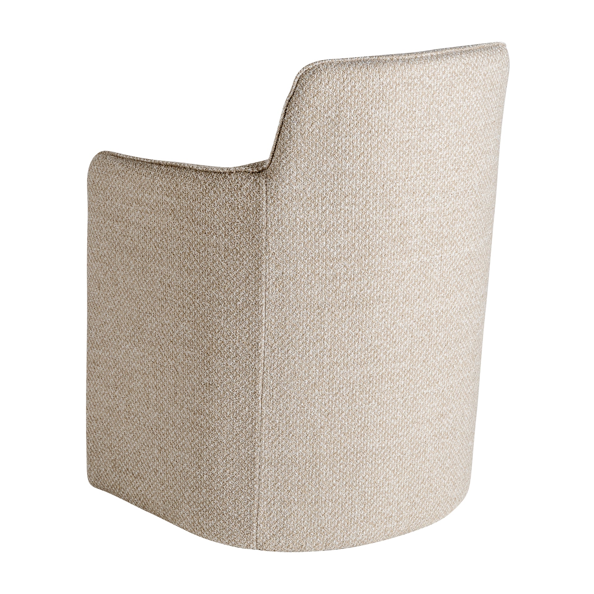 MAYUN Art Deco Armchair - Beige Polyester & Iron Frame