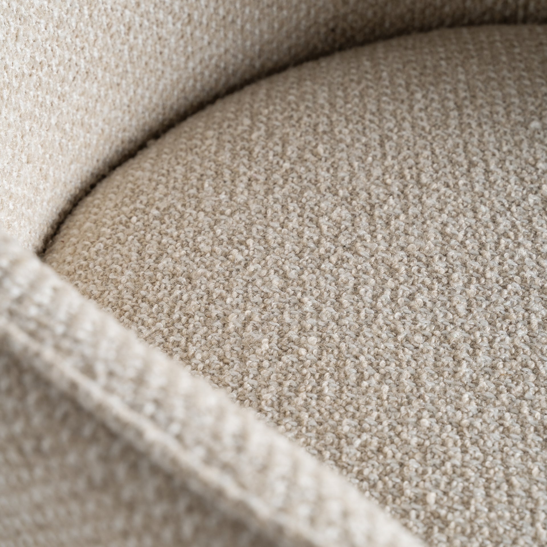 MAYUN Art Deco Armchair - Beige Polyester & Iron Frame