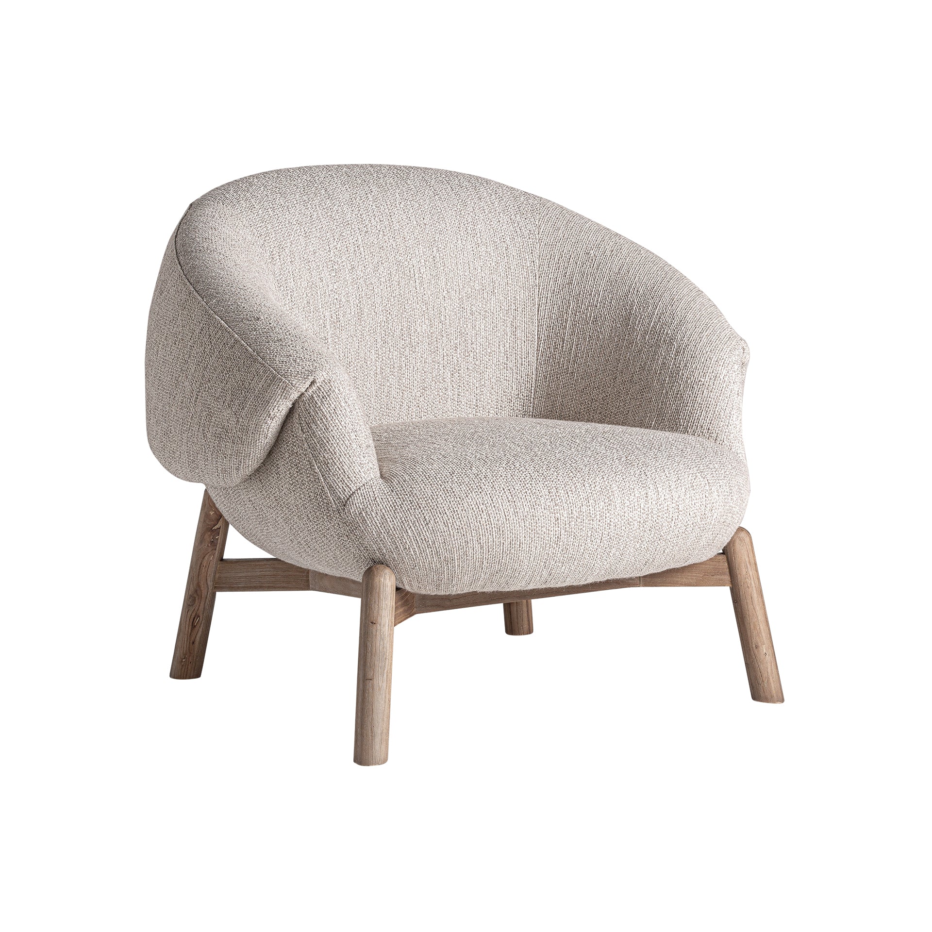 Fåtölj Jacquard Elm Wood Armchair