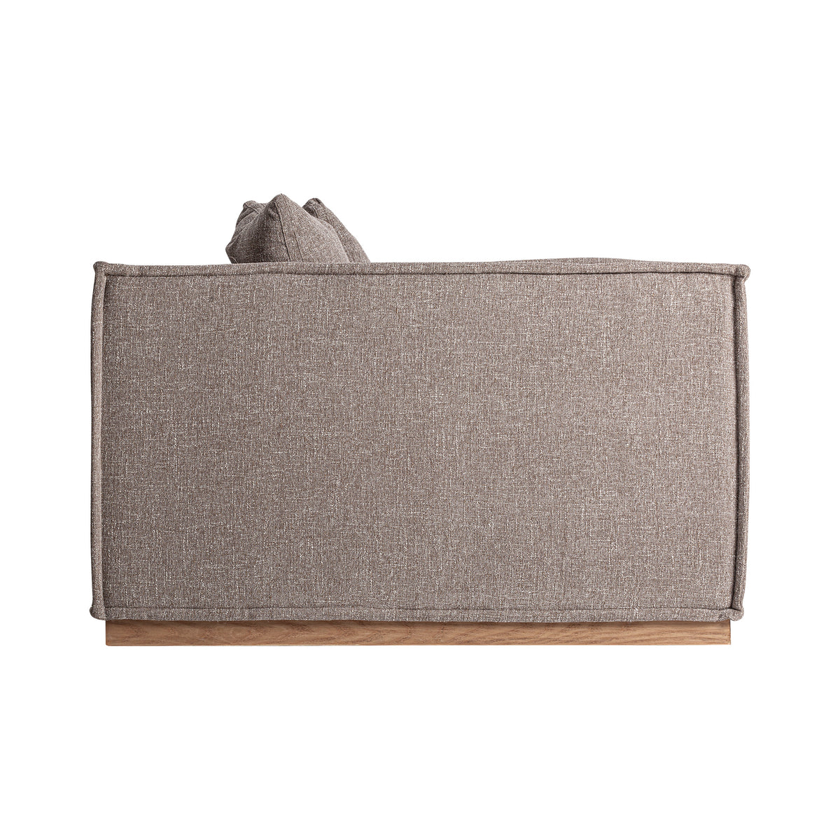 Contemporary Corner Sofa Module - Brown Marbled Polyester & Pine ...