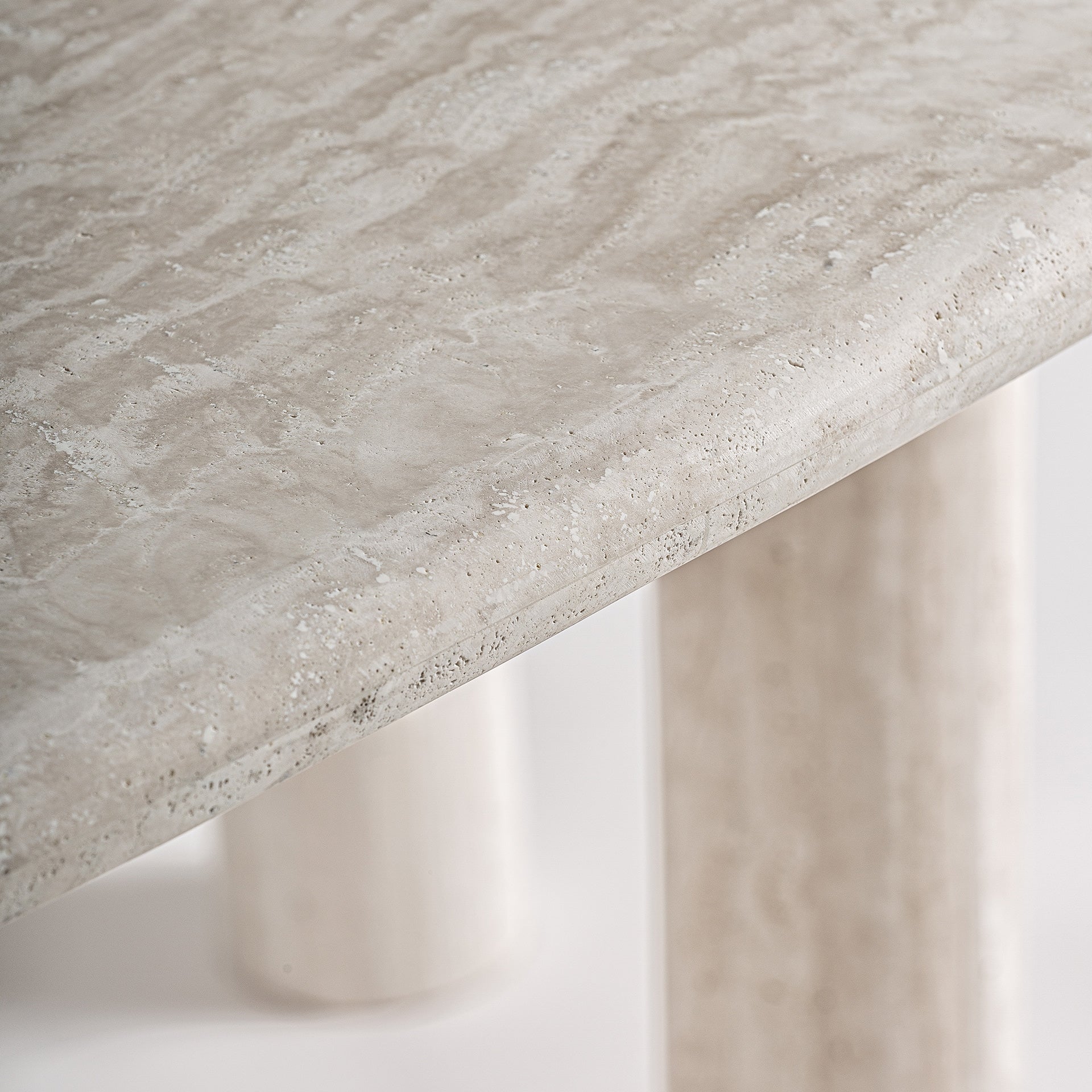 Thiennes Art Deco Travertine Dining Table