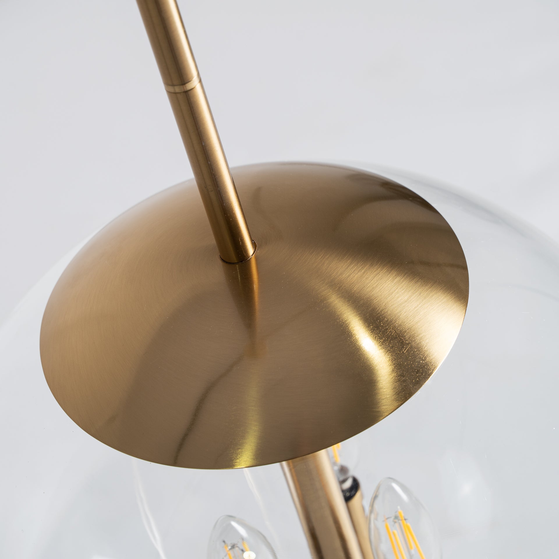 Sahi Art Deco Ceiling Lamp - Gold Steel & Crystal