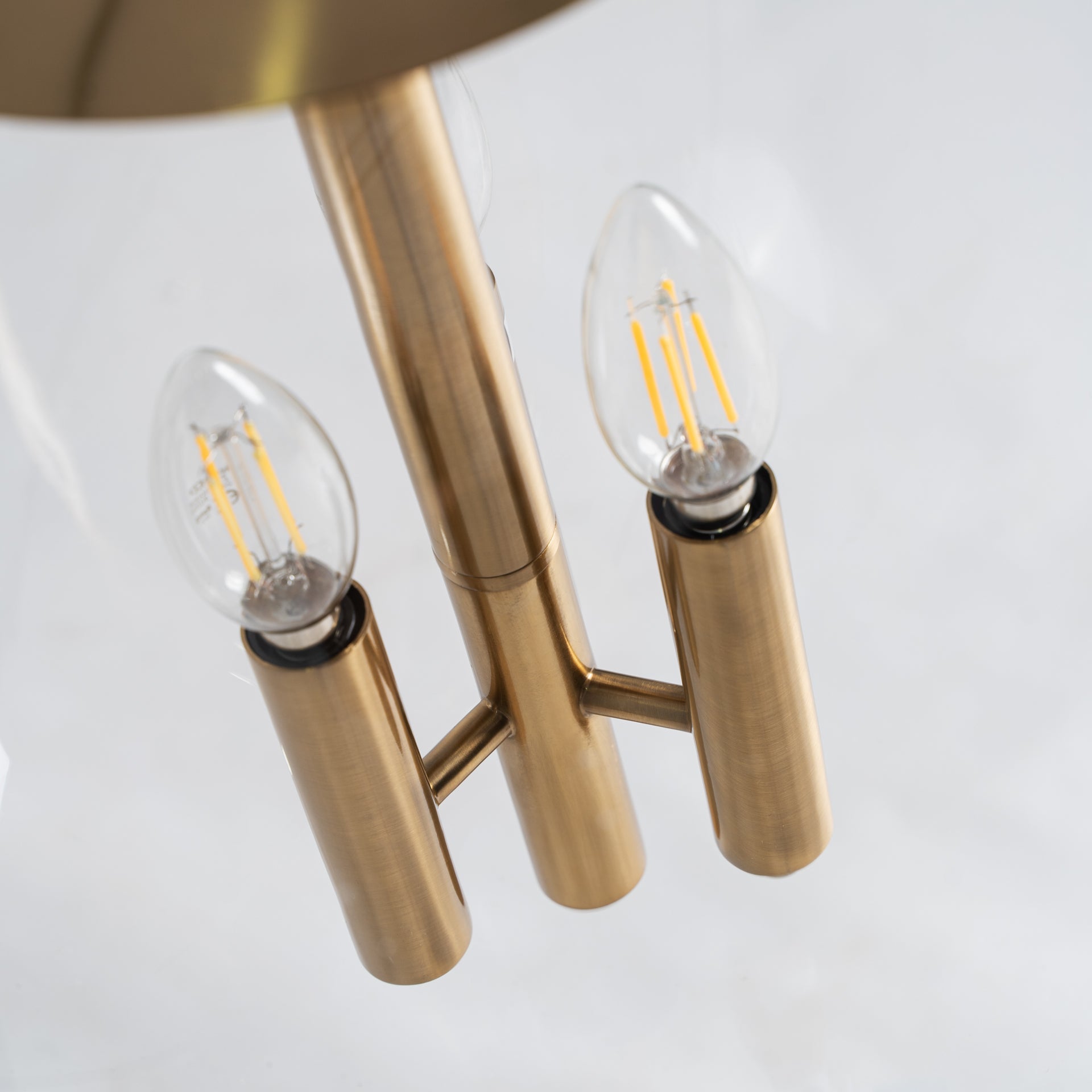 Sahi Art Deco Ceiling Lamp - Gold Steel & Crystal