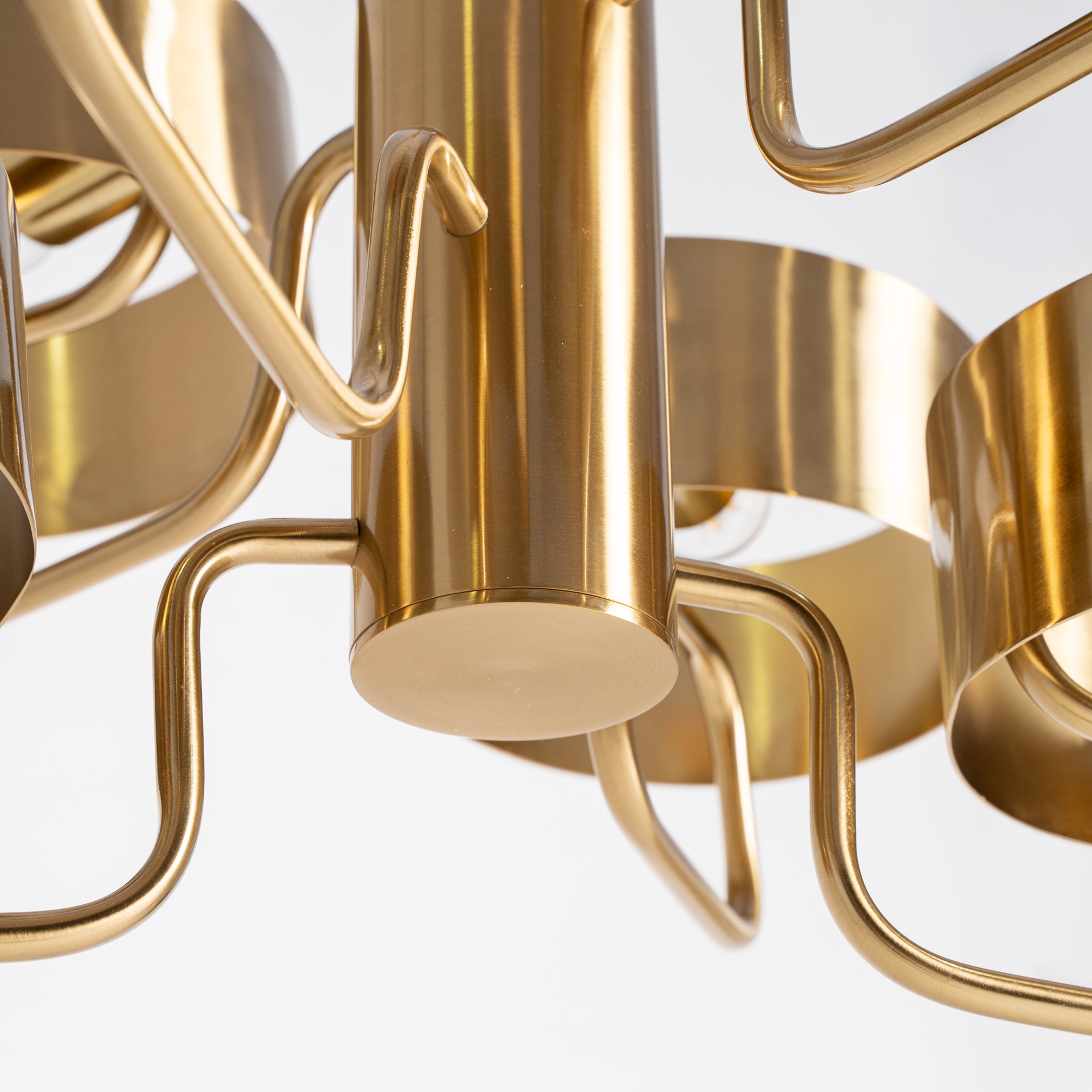 Bruna Art Deco Ceiling Lamp - Gold Steel Pendant Light