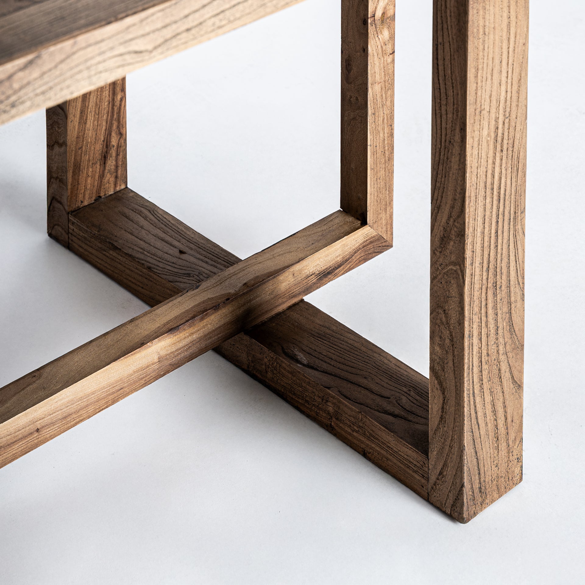 Norvik Contemporary Elm Wood Desk - Brown