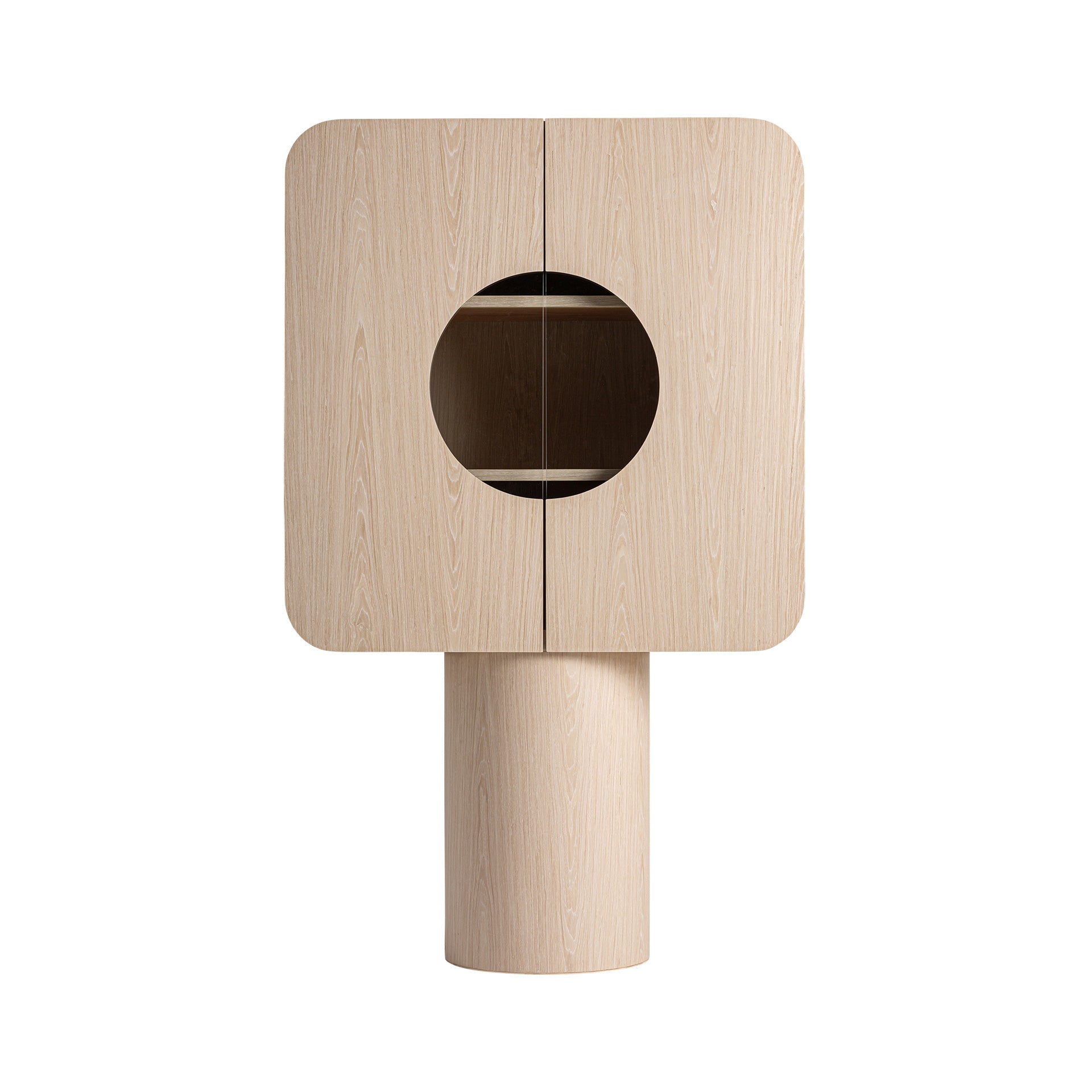 Kharj Art Deco Wardrobe - Oak & Crystal