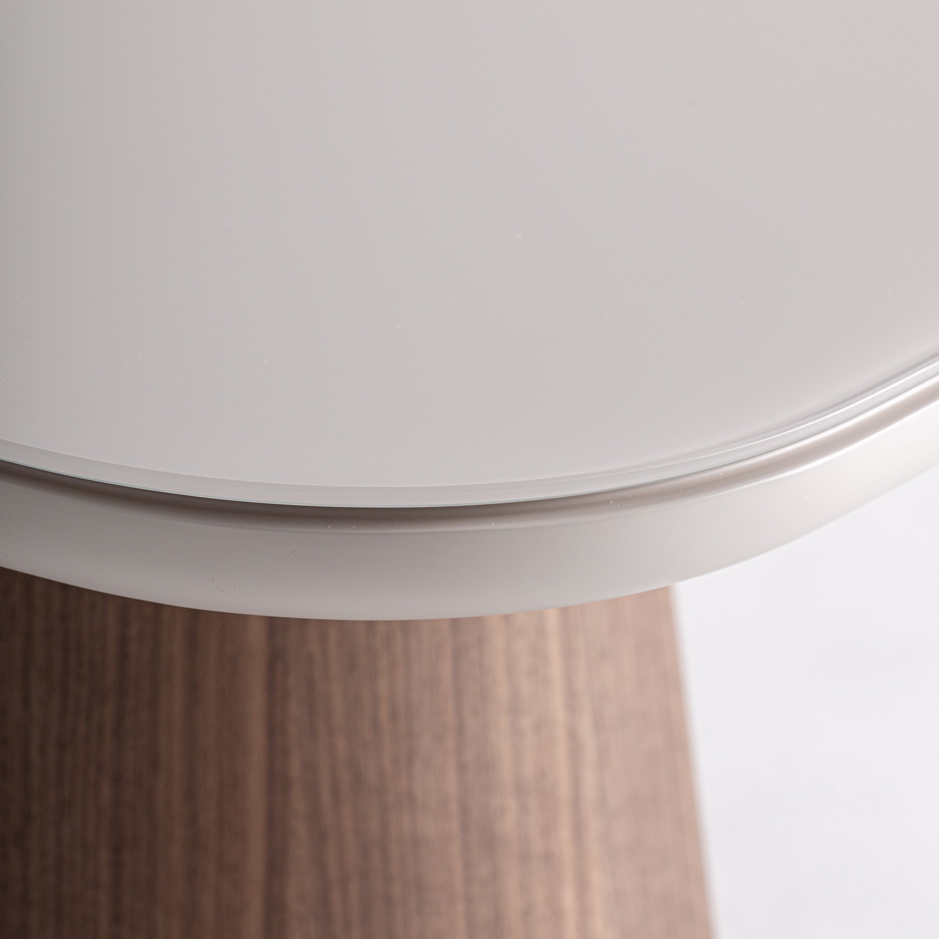 Torksey Contemporary Side Table - Ash Wood & Tempered Glass