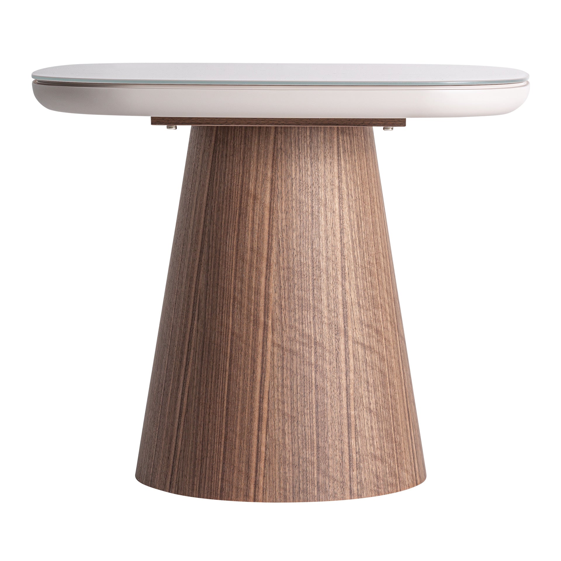 Torksey Contemporary Side Table - Ash Wood & Tempered Glass