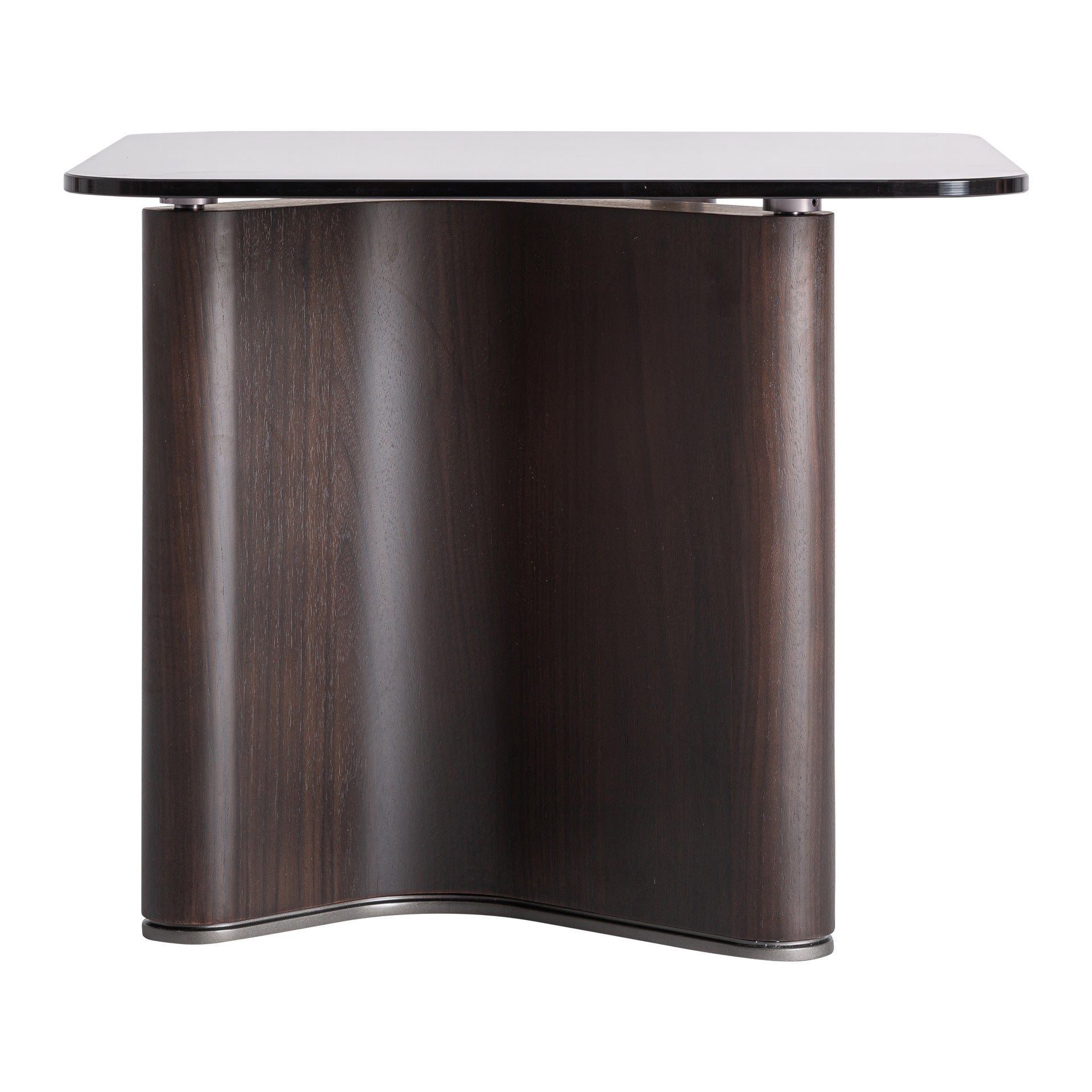 Bransby Contemporary Side Table - Black Ash & Grey Crystal
