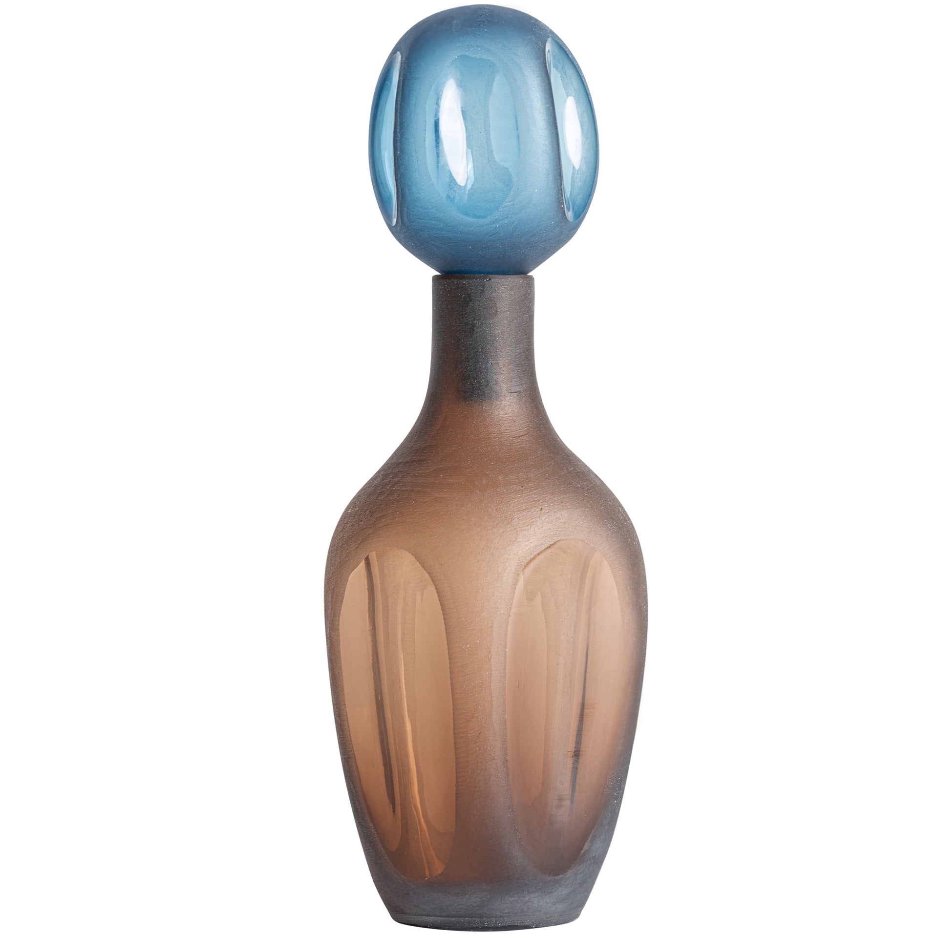 Mei Glass Vase - Contemporary Brown Decorative Vessel
