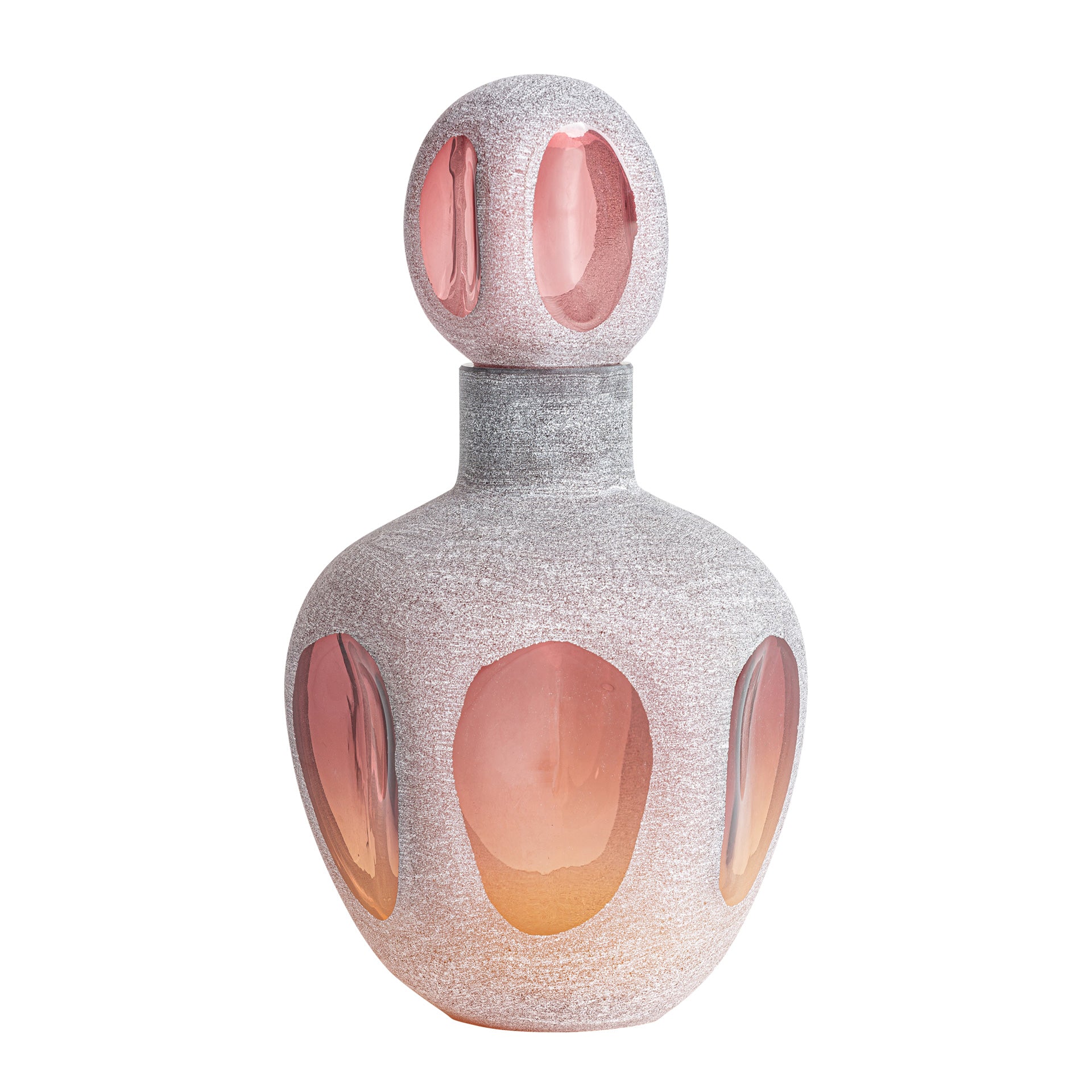 Yaeko Pink Glass Vase - Contemporary Design