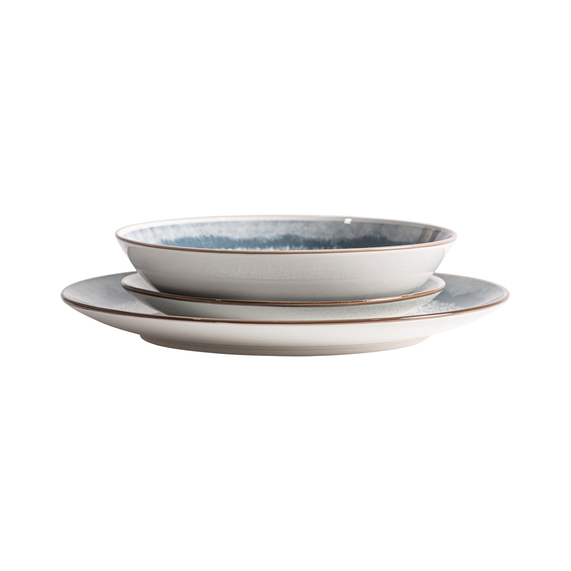 CHAMBREY CROCKERY (SET OF 18)