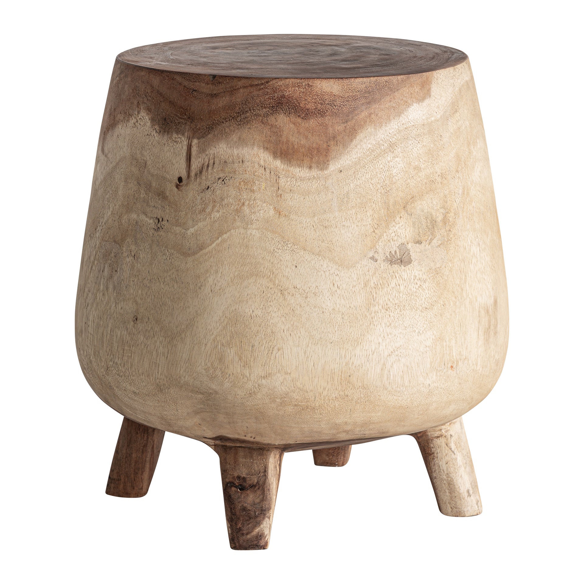 Rot Ethnic Side Table in Solid Suar Wood