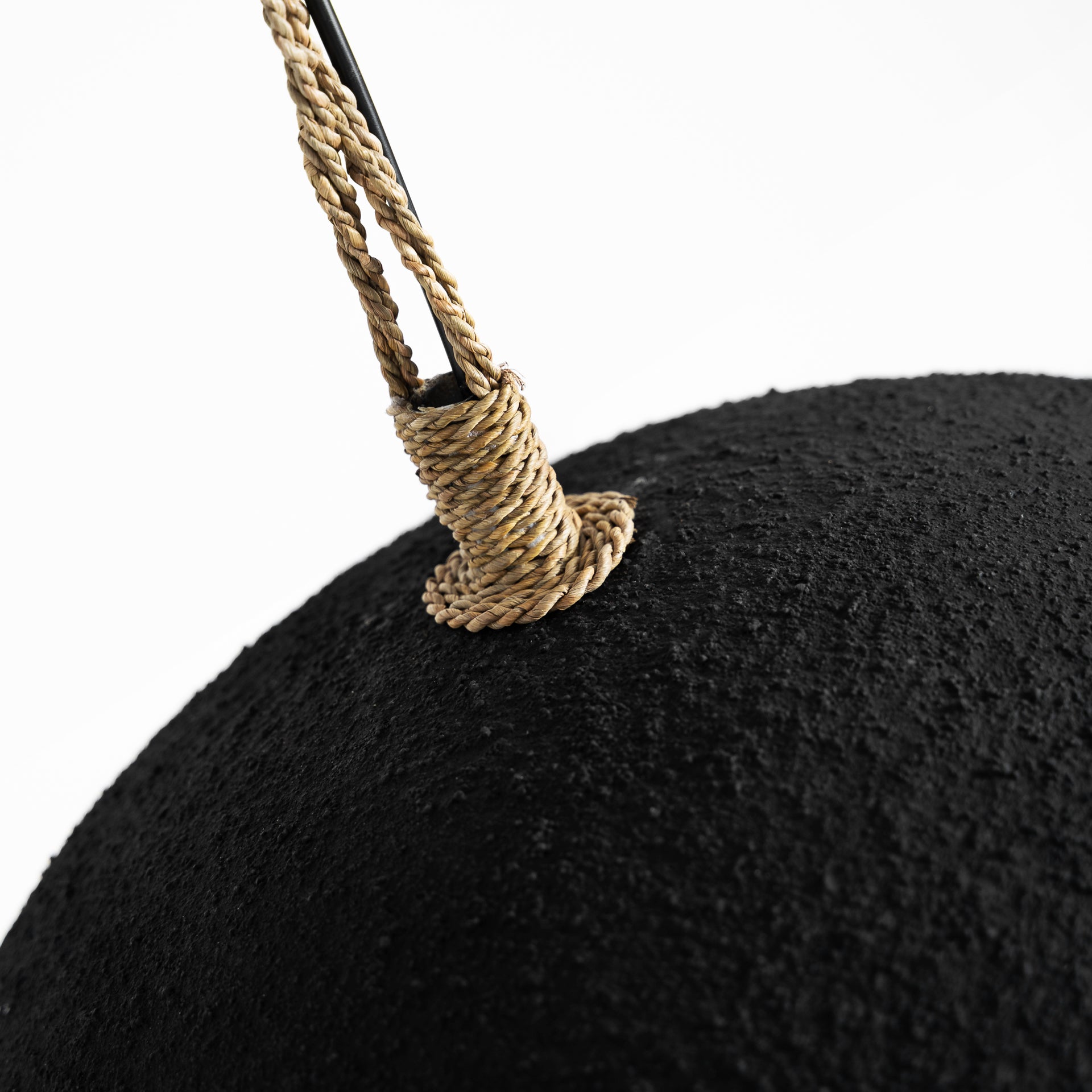 Gull Contemporary Ceiling Lamp in Black Resin & Gold Metal