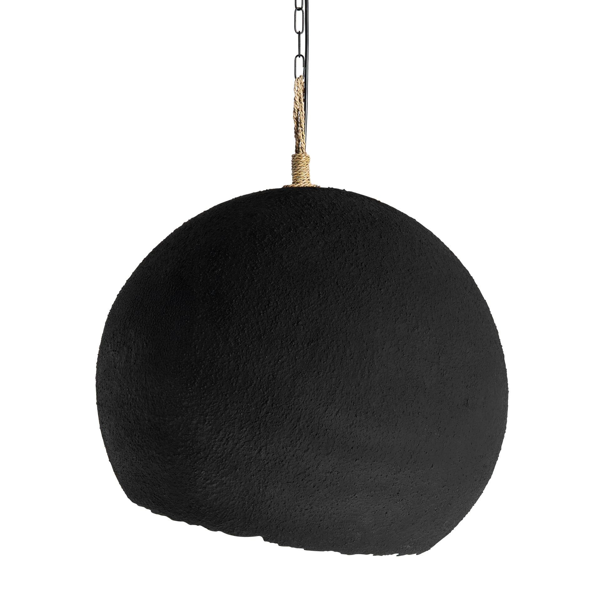 Gull Contemporary Ceiling Lamp in Black Resin & Gold Metal