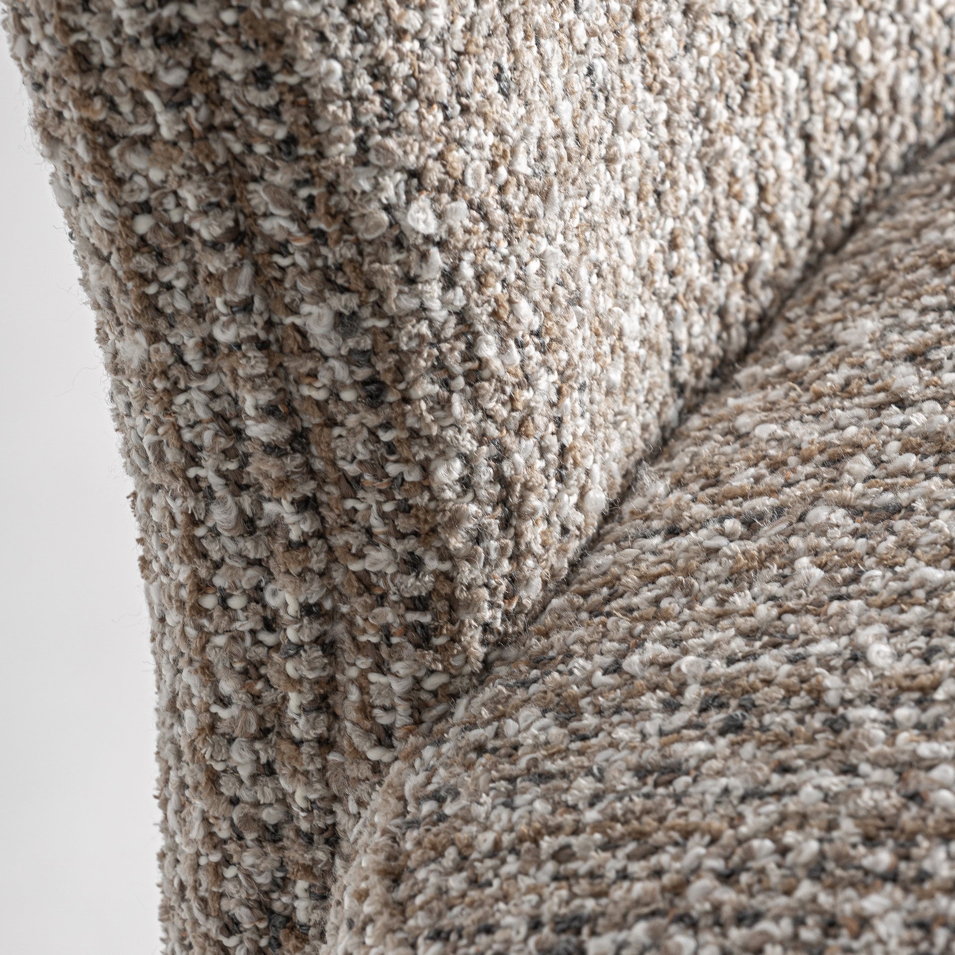 Björk Chenille Chair in Neutral Tones & Pine