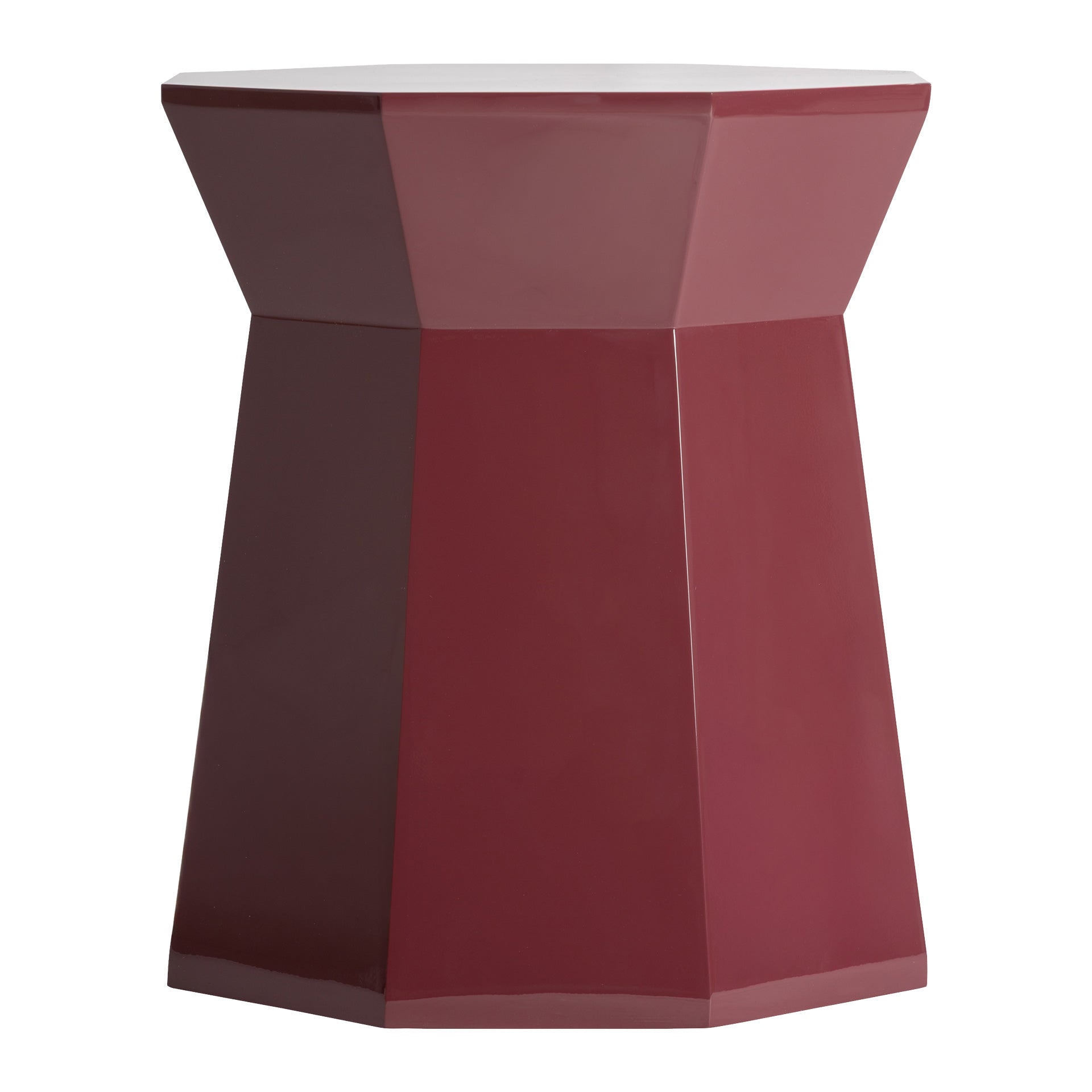Contemporary Red MDF Side Table
