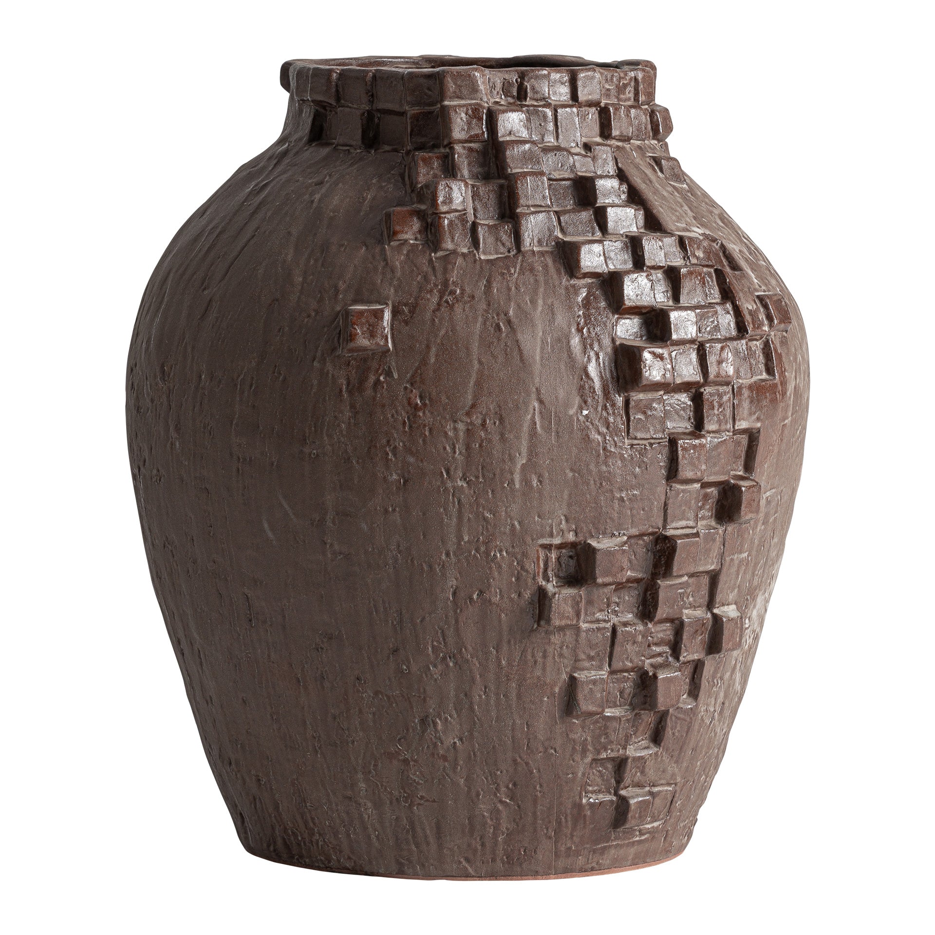 HENAR CERAMIC VASE IN BROWN