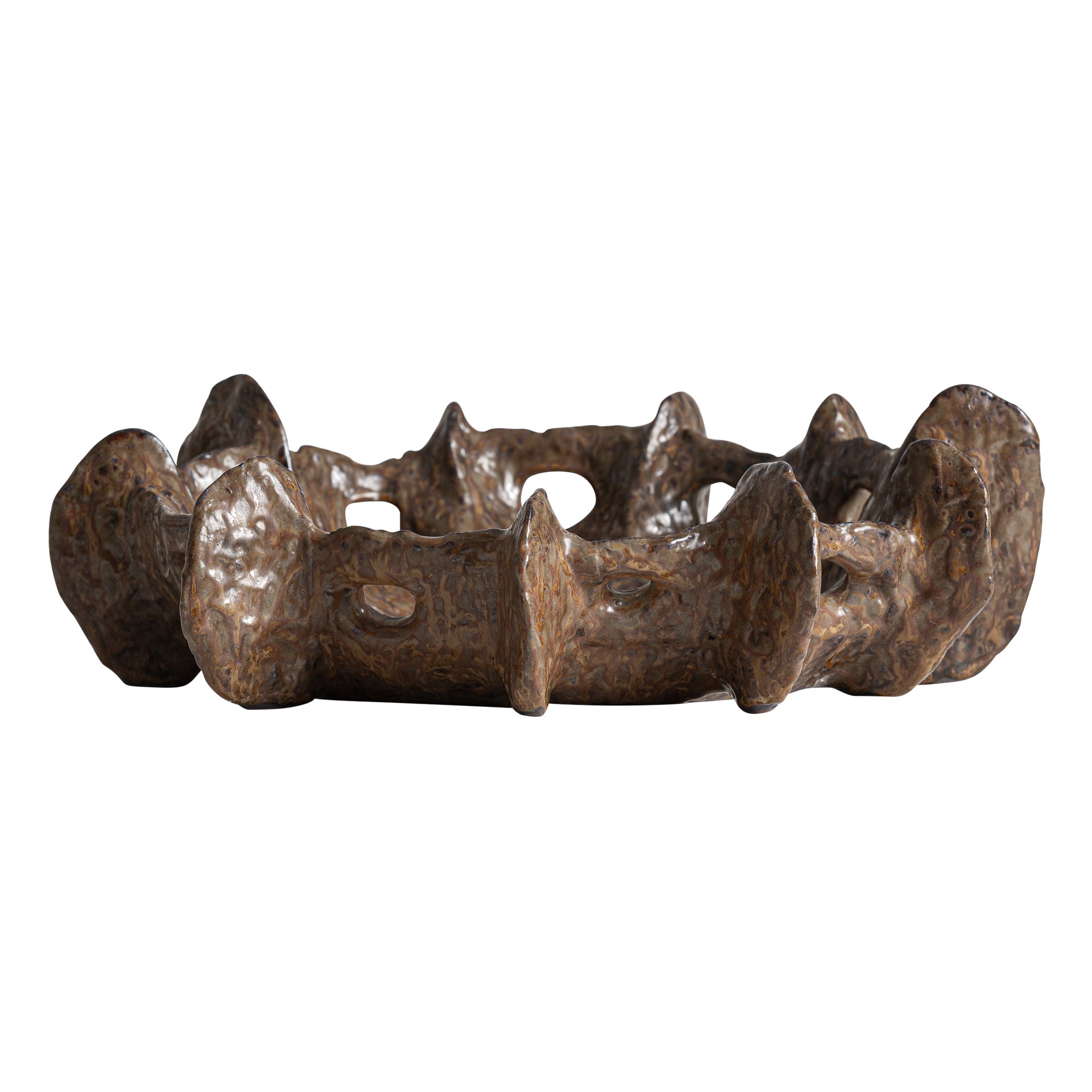 KYOMI CERAMIC CENTRUMSTYCKE I BRUNT