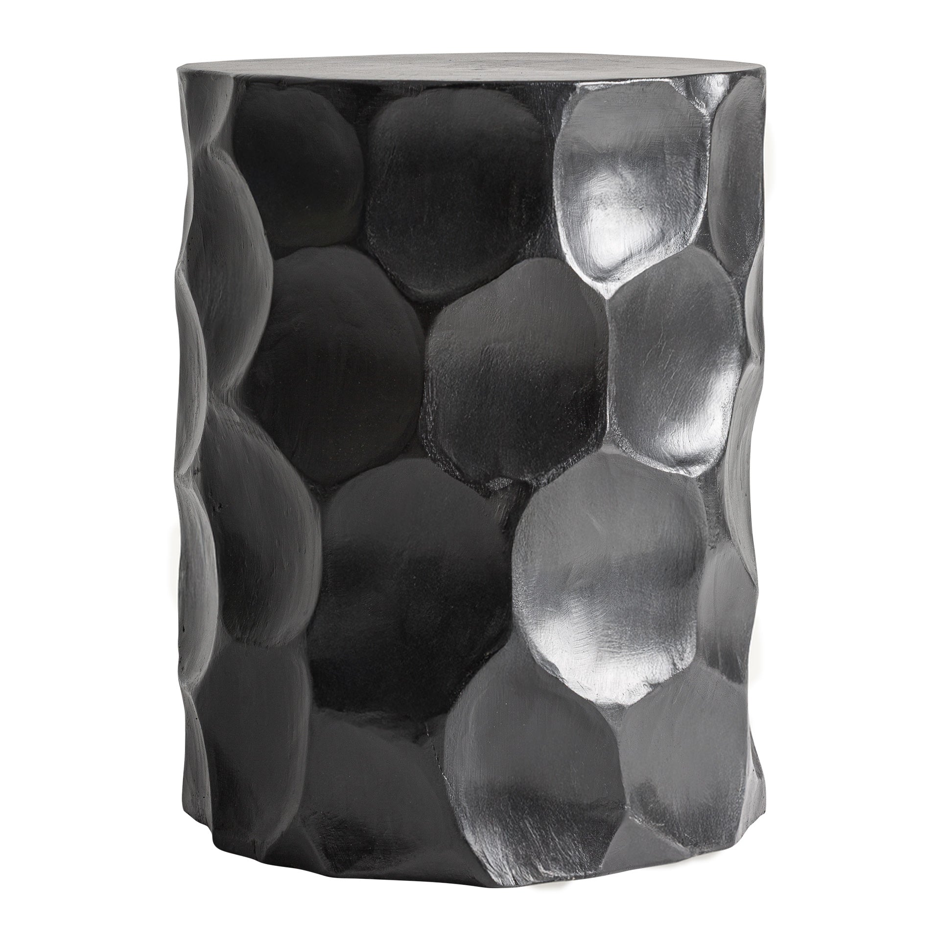 Ethnic Suar Wood Stool in Black