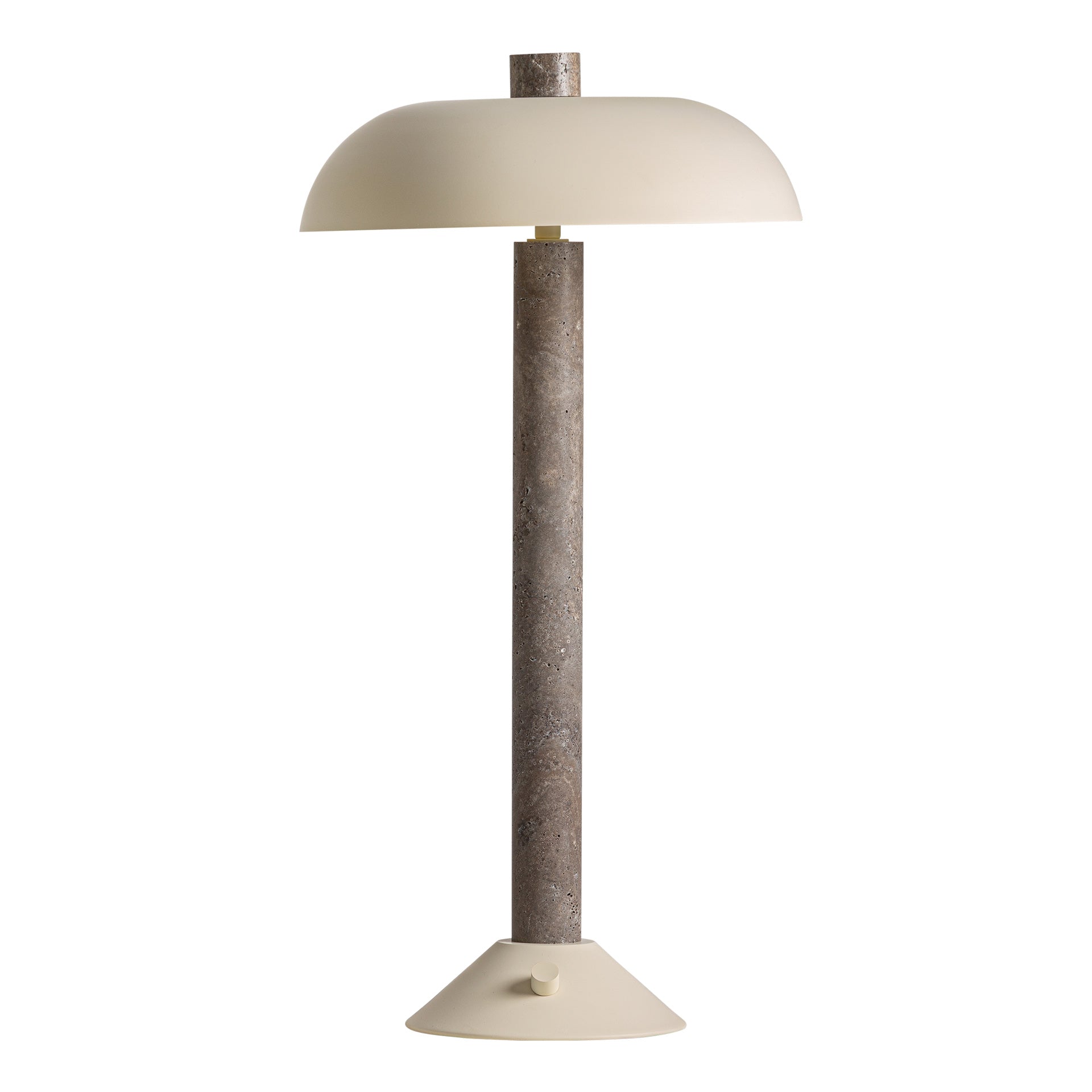 Art Deco Marble and Cream Iron Table Lamp – 72 cm