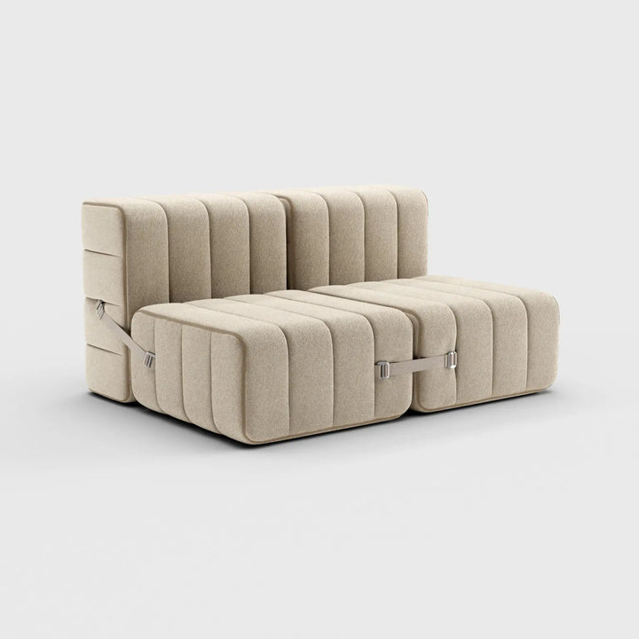 Modular 2-seater Sofa in Jet Fabric – 4 Sofa Modules