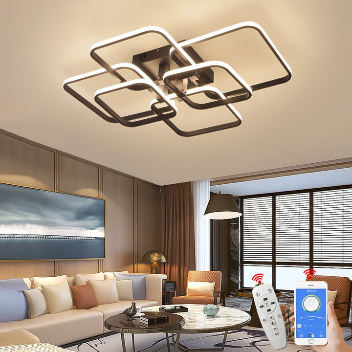 SkandiShop  Square Circel Rings Ceiling Lights