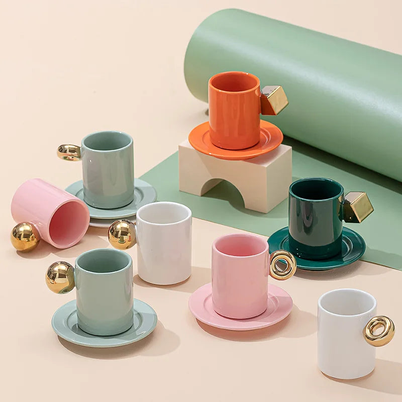 Gilded Elegance European Mug Set