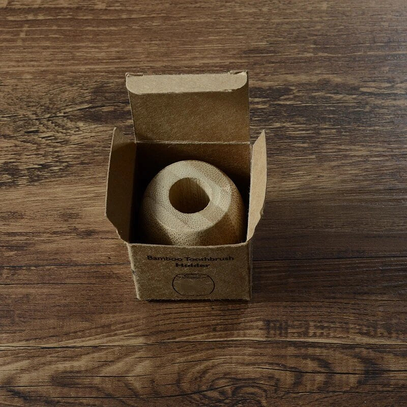 SkandiShop Eco Friendly Bamboo Toothbrush Holder Wooden