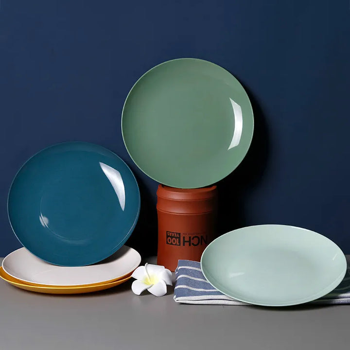 SkandiShop Creative Imitation Porcelain Round Plate