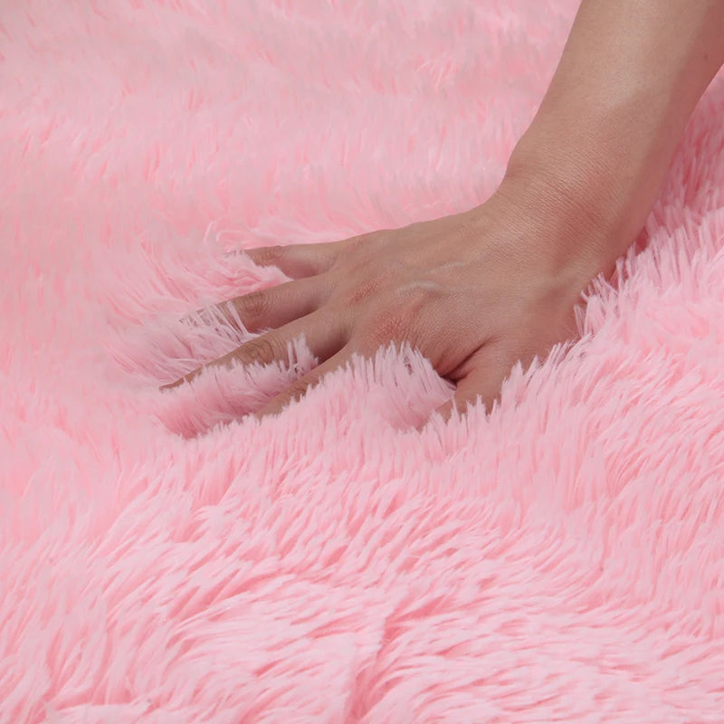 Dreamy Soft Pink Fluffy Rug