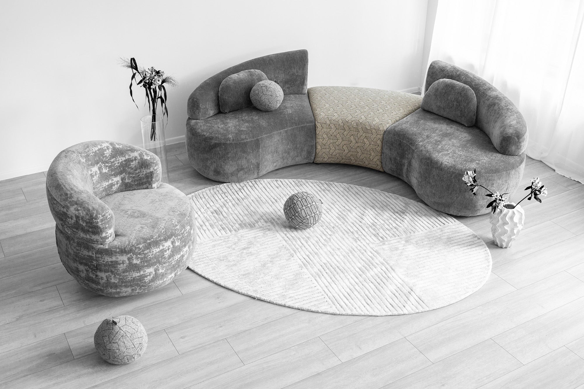 SkandiShop Giro pouf