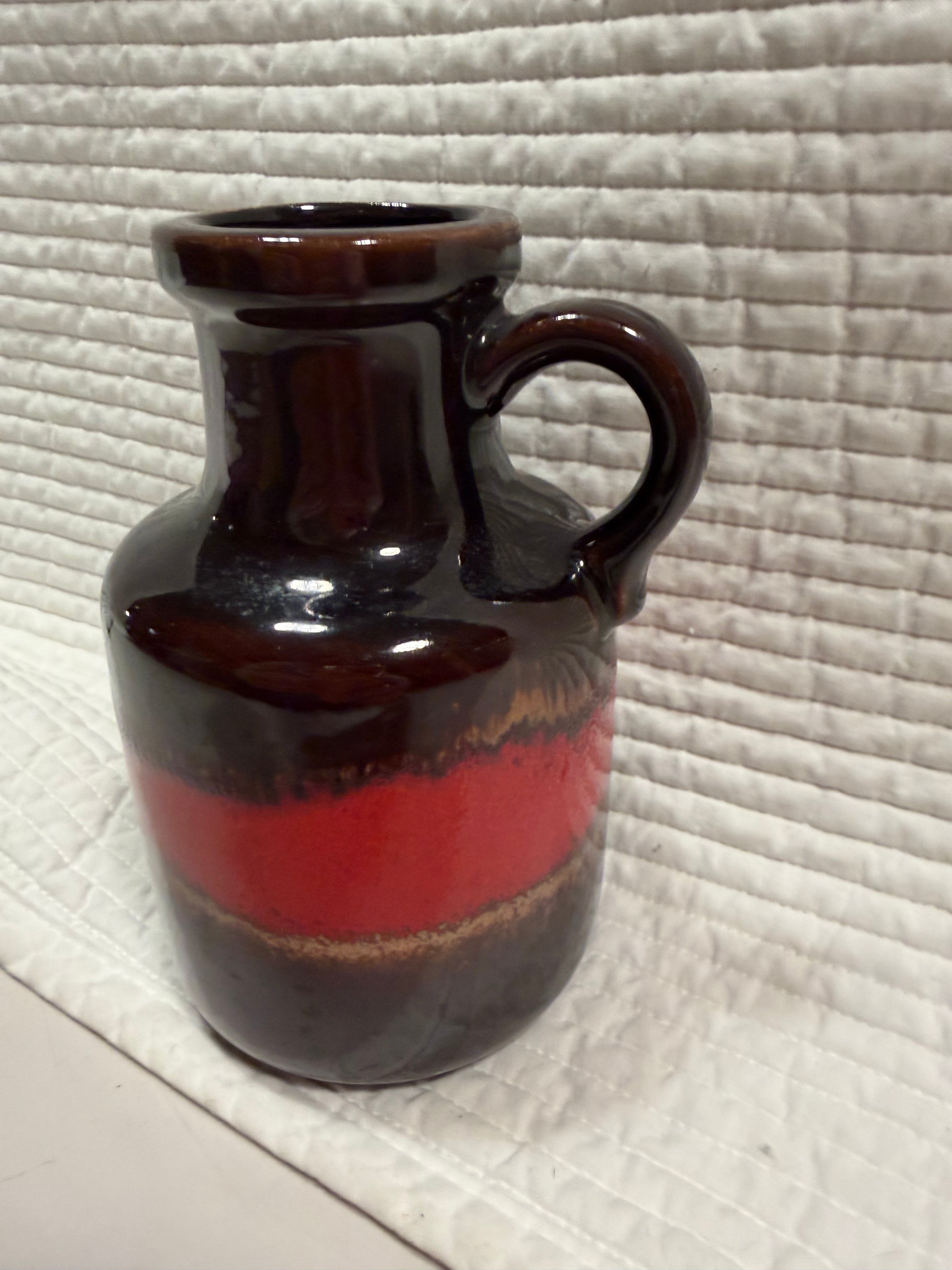 Vintage Scheurich Vase 413-16 (Red Lava)